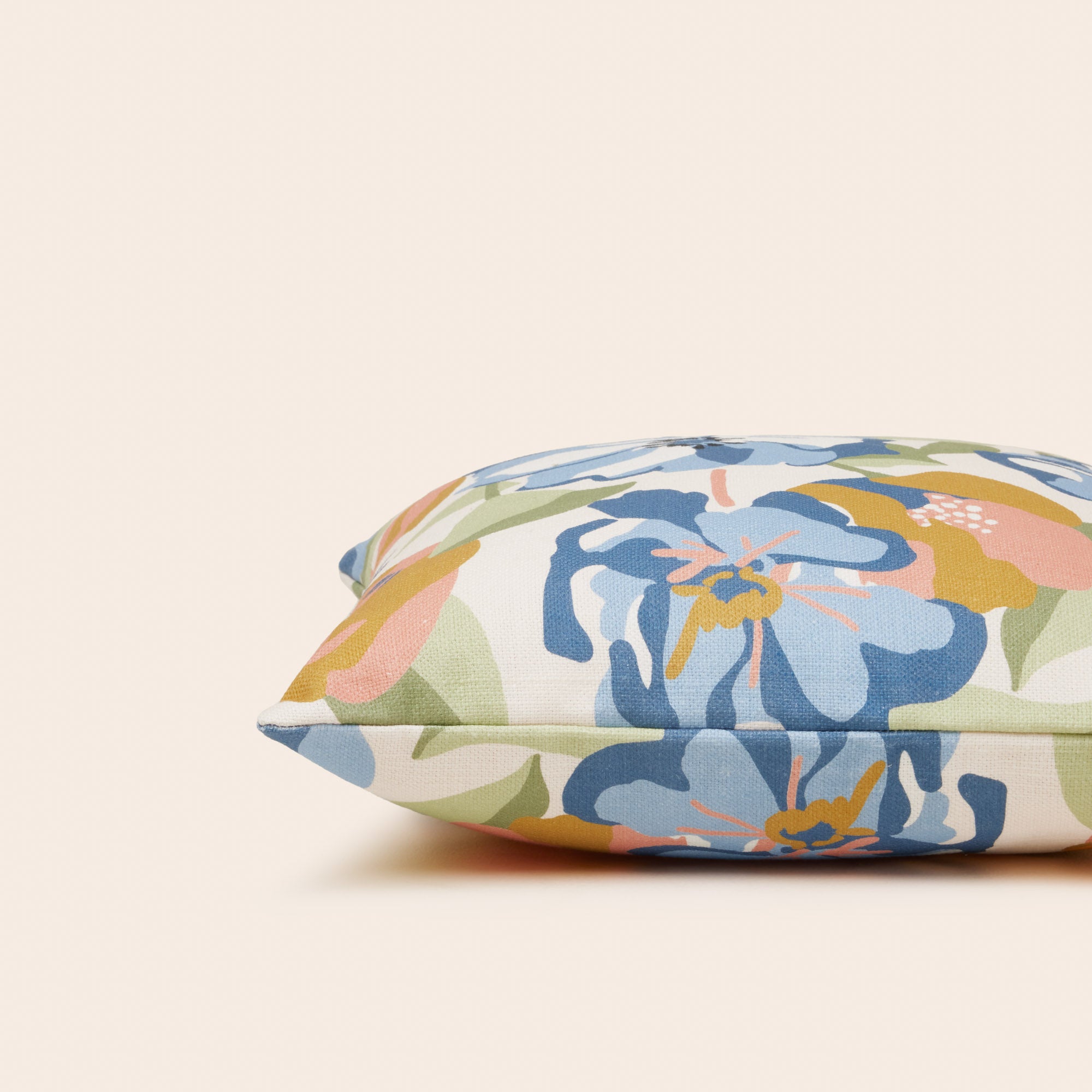 Housse de coussin ADELISE écru et bleuté