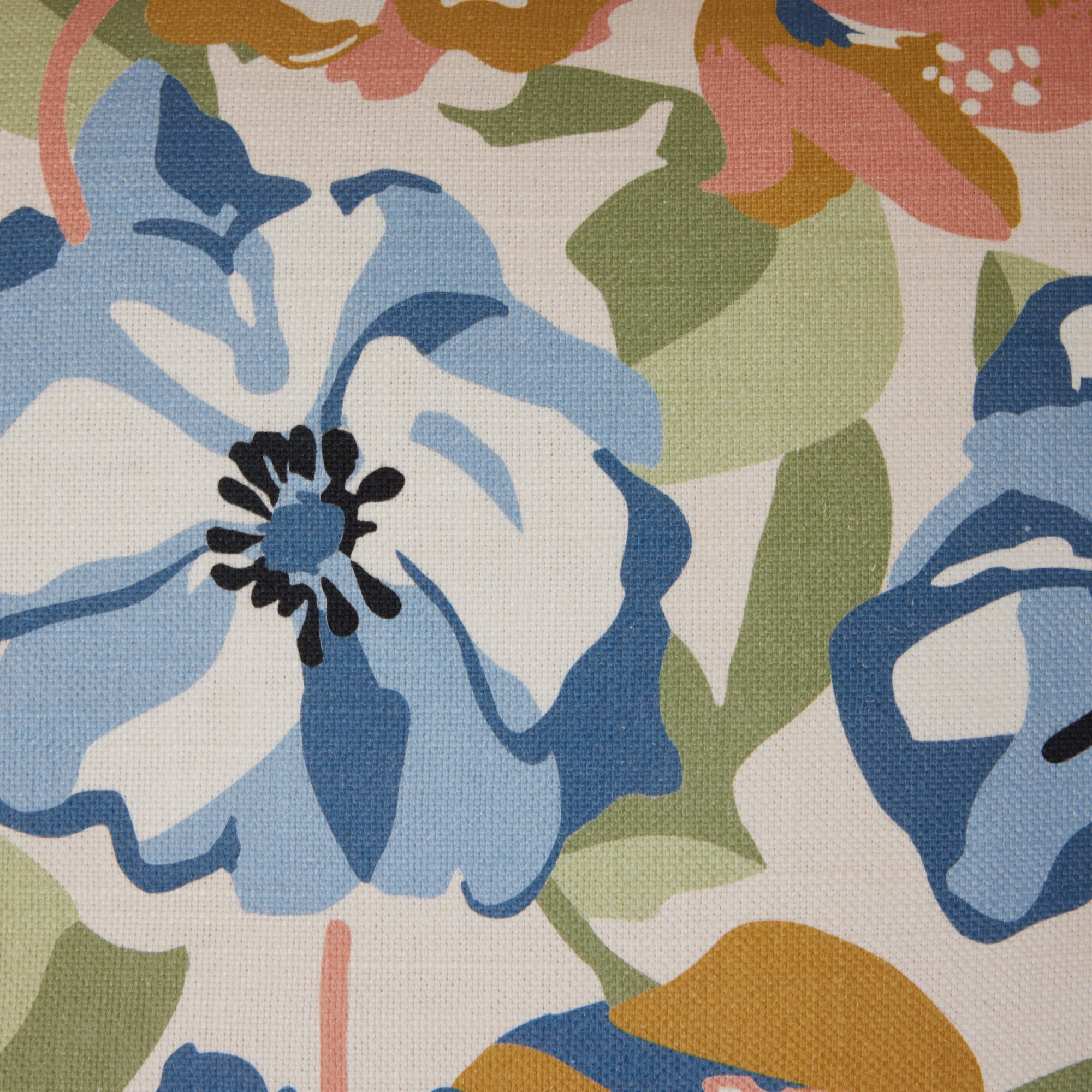 Housse de coussin ADELISE écru et bleuté