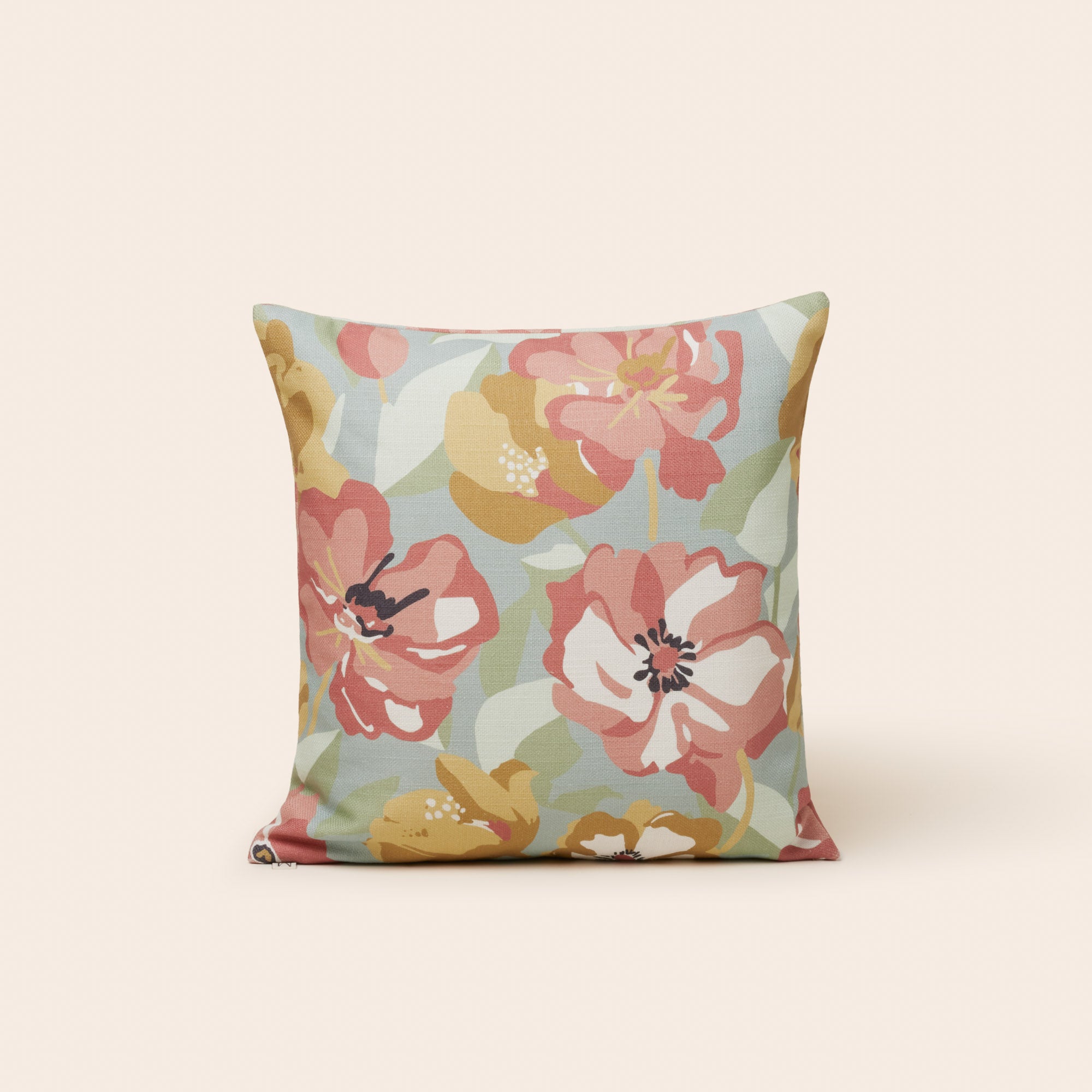 Fodera per cuscino ADELISE in cetadon e terracotta