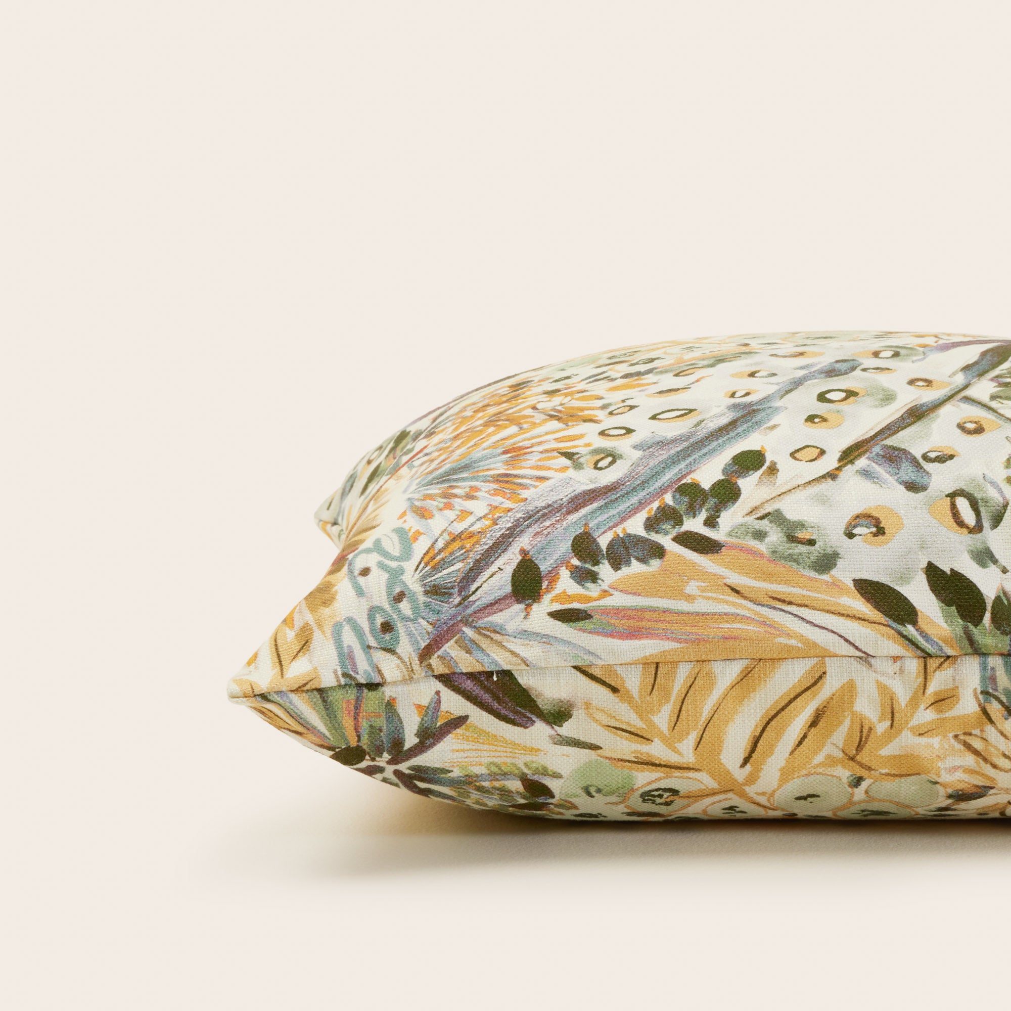 Housse de coussin AQUARELA ivoire et pastel