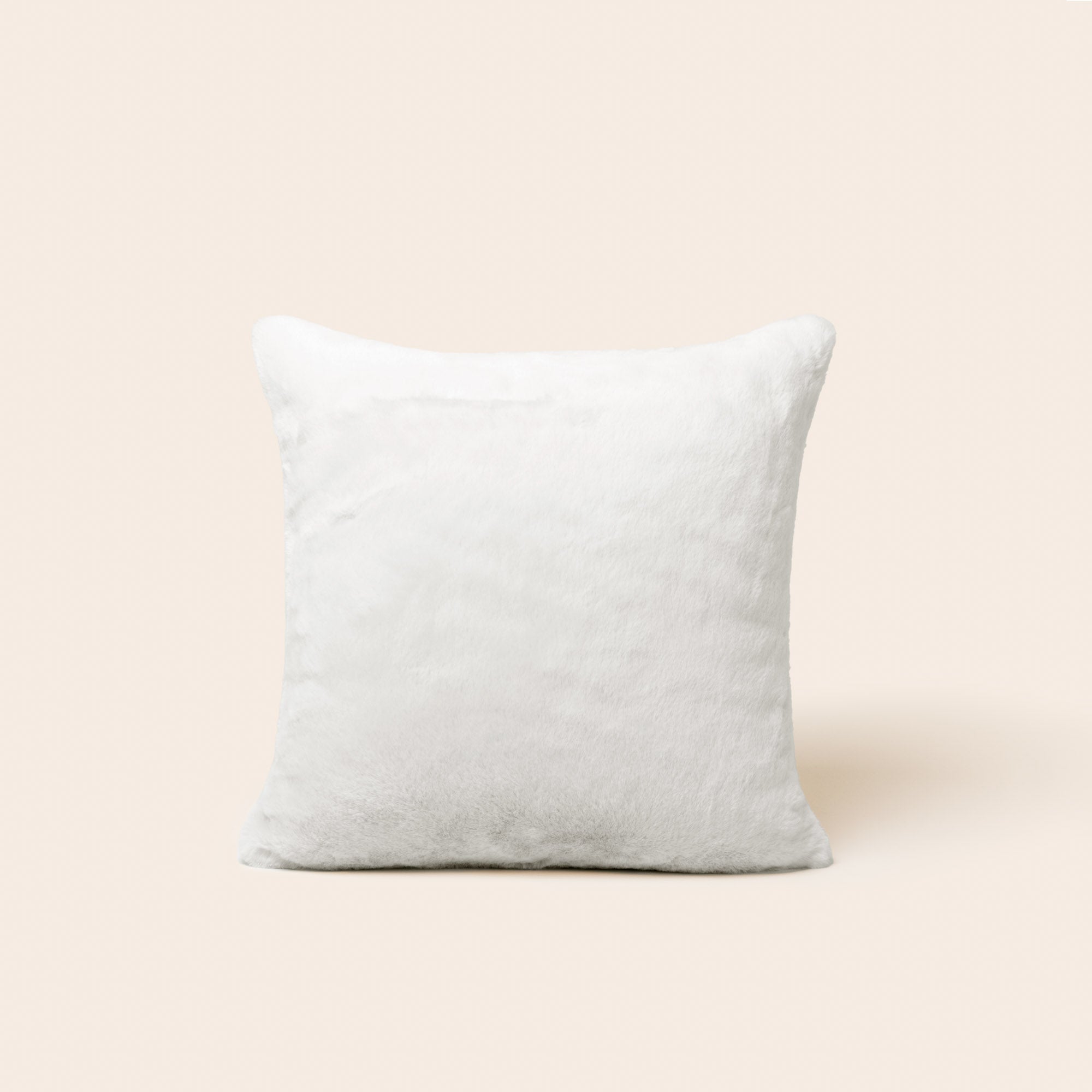 BIANCA white ermine cushion cover