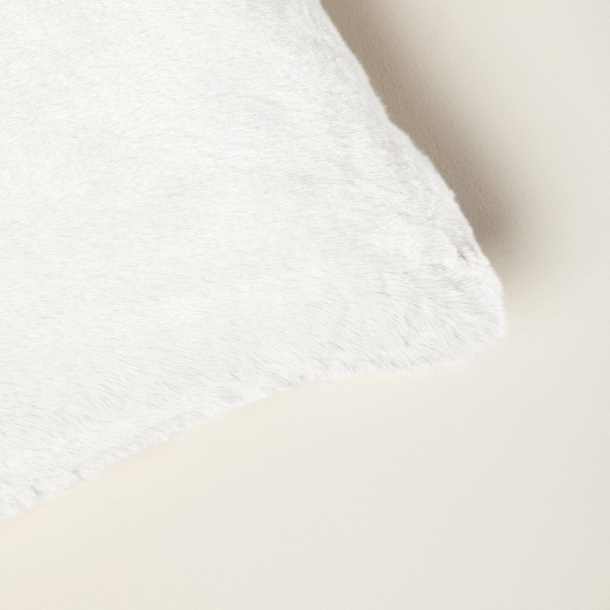 BIANCA white ermine cushion cover