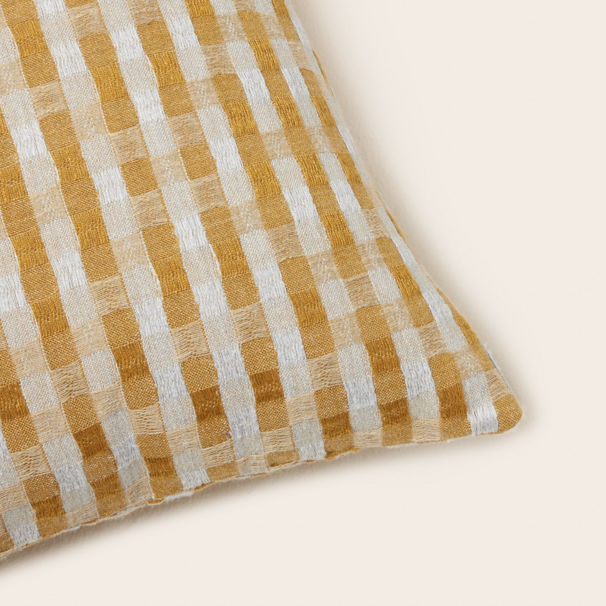 Housse de coussin CASTIN naturel et ocre