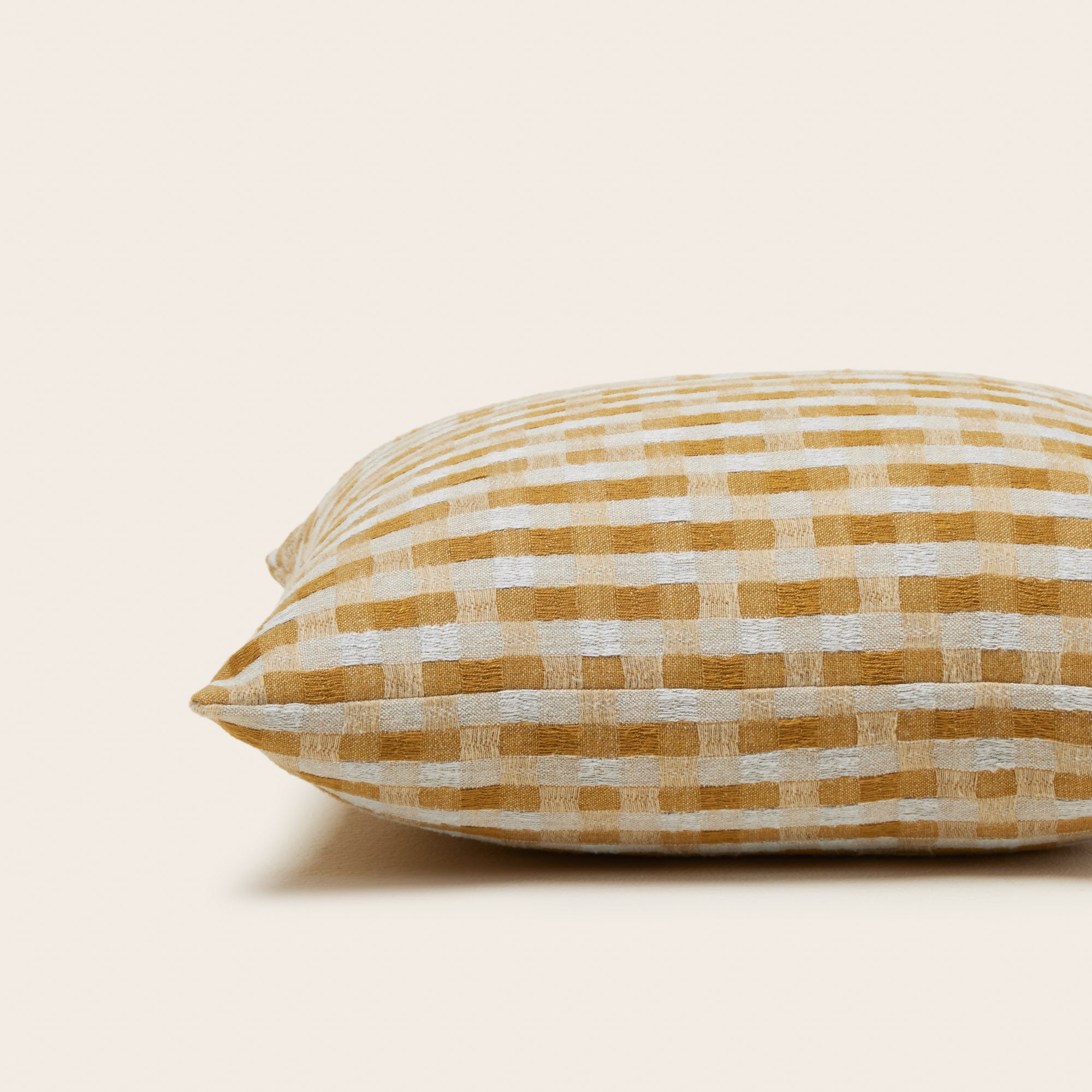 Housse de coussin CASTIN naturel et ocre