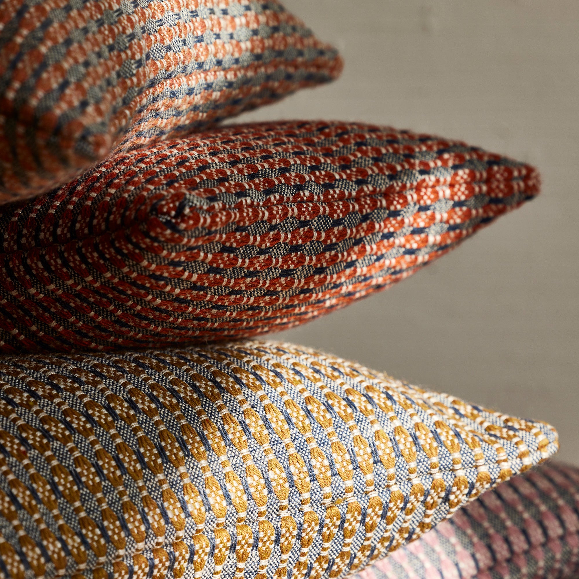 Housse de coussin EIRIK ocre et orage