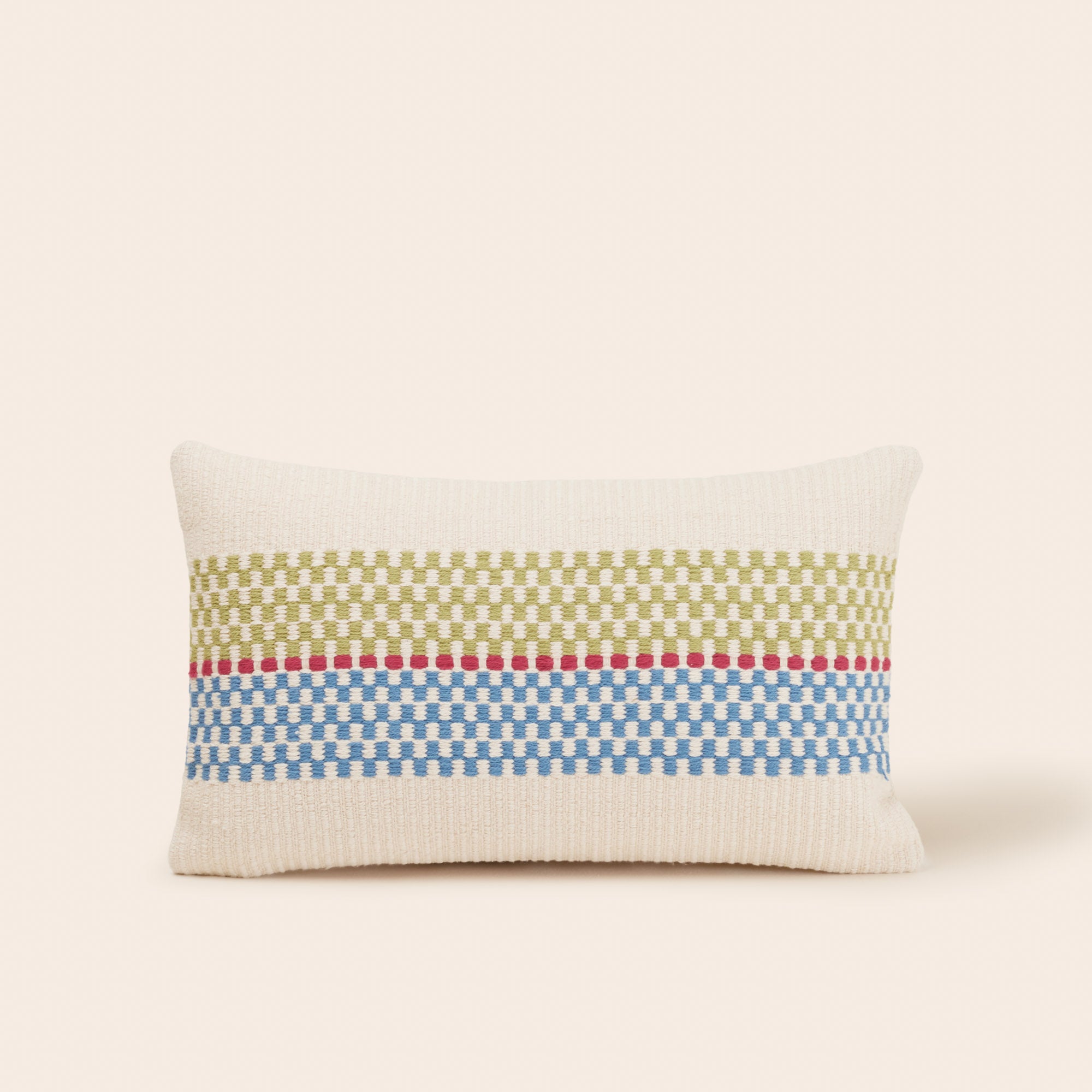 Housse de coussin EMEO vert et bleu
