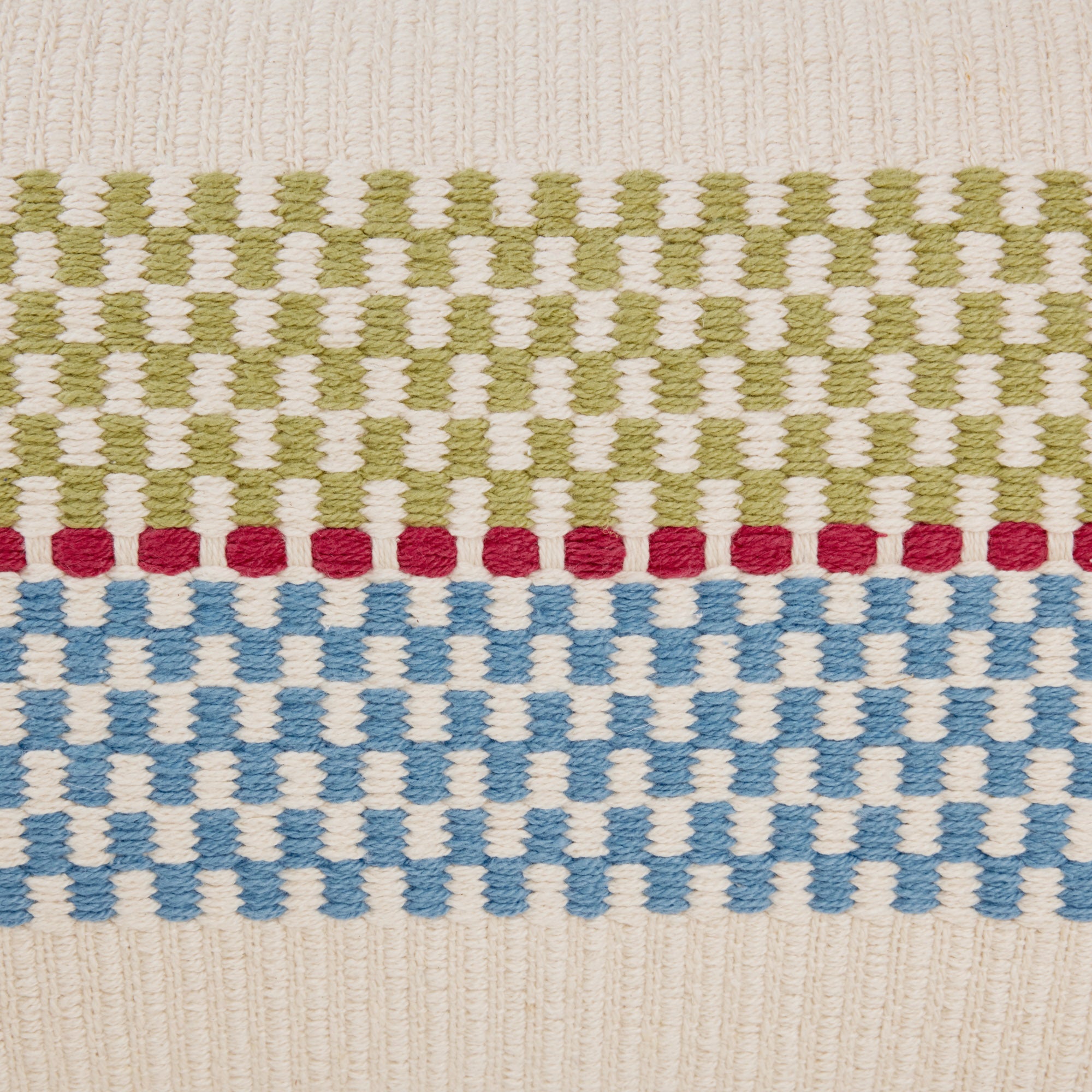 Housse de coussin EMEO vert et bleu