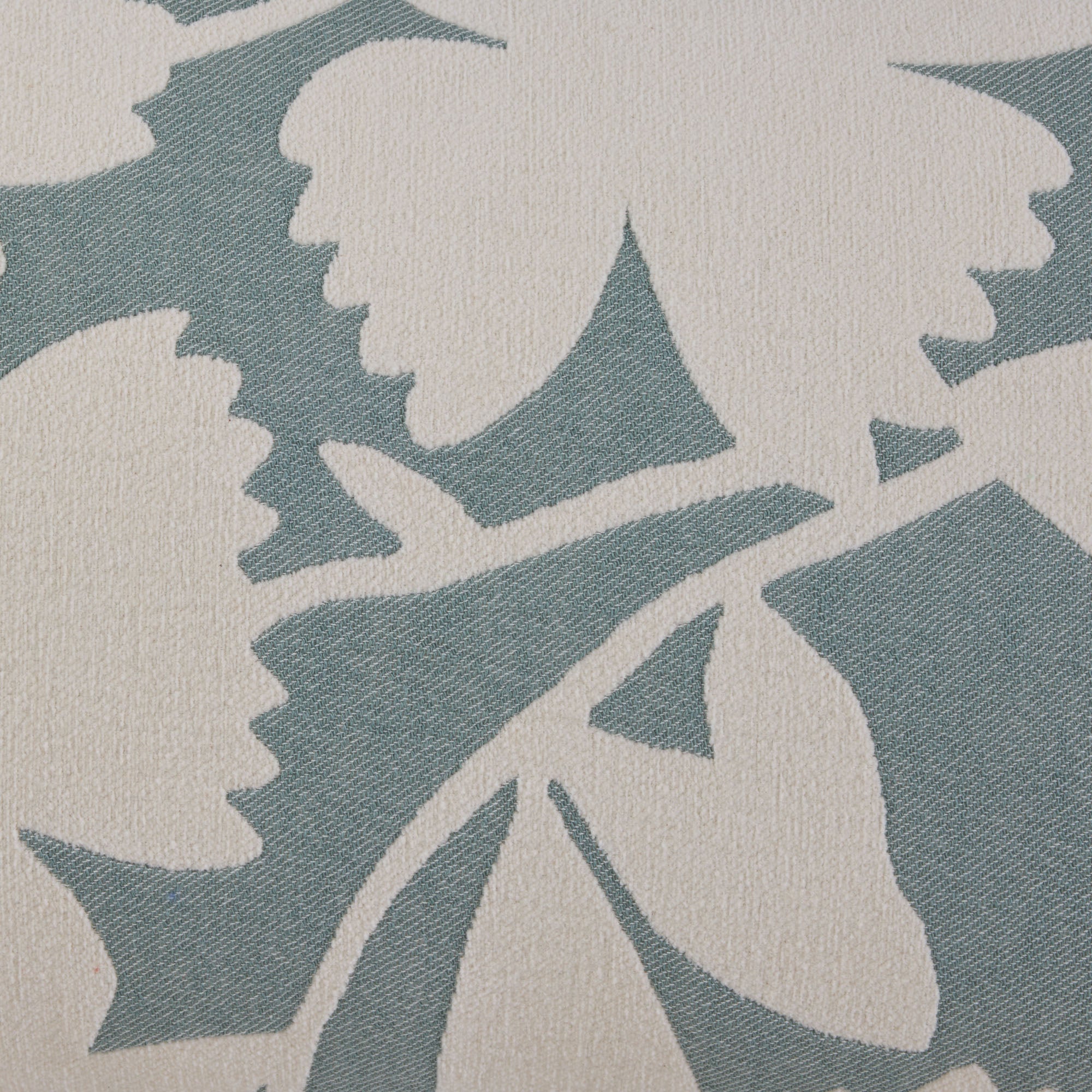 FLAURIA kussenhoes in ivoor en saliegroen