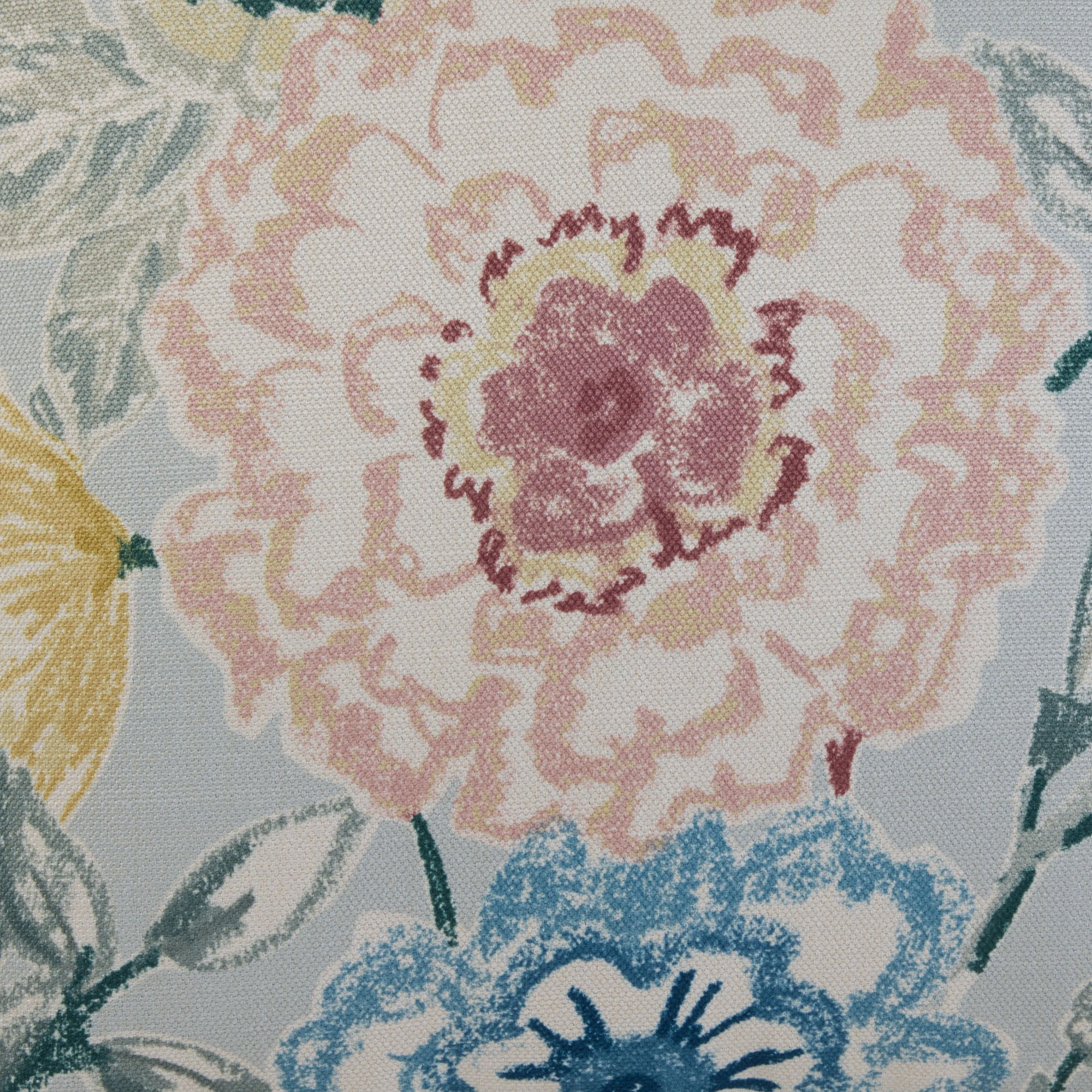 Blauer und mehrfarbiger FLORABEL-Kissenbezug
