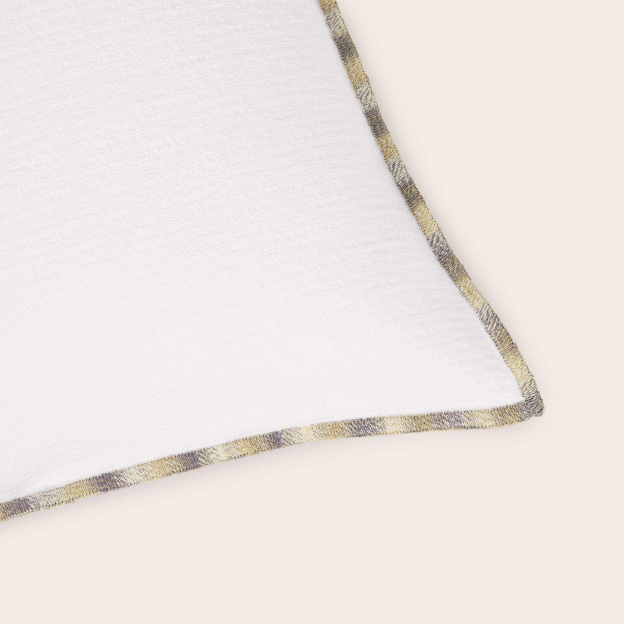 Housse de coussin GHABY blanc et bourdon en dégradé