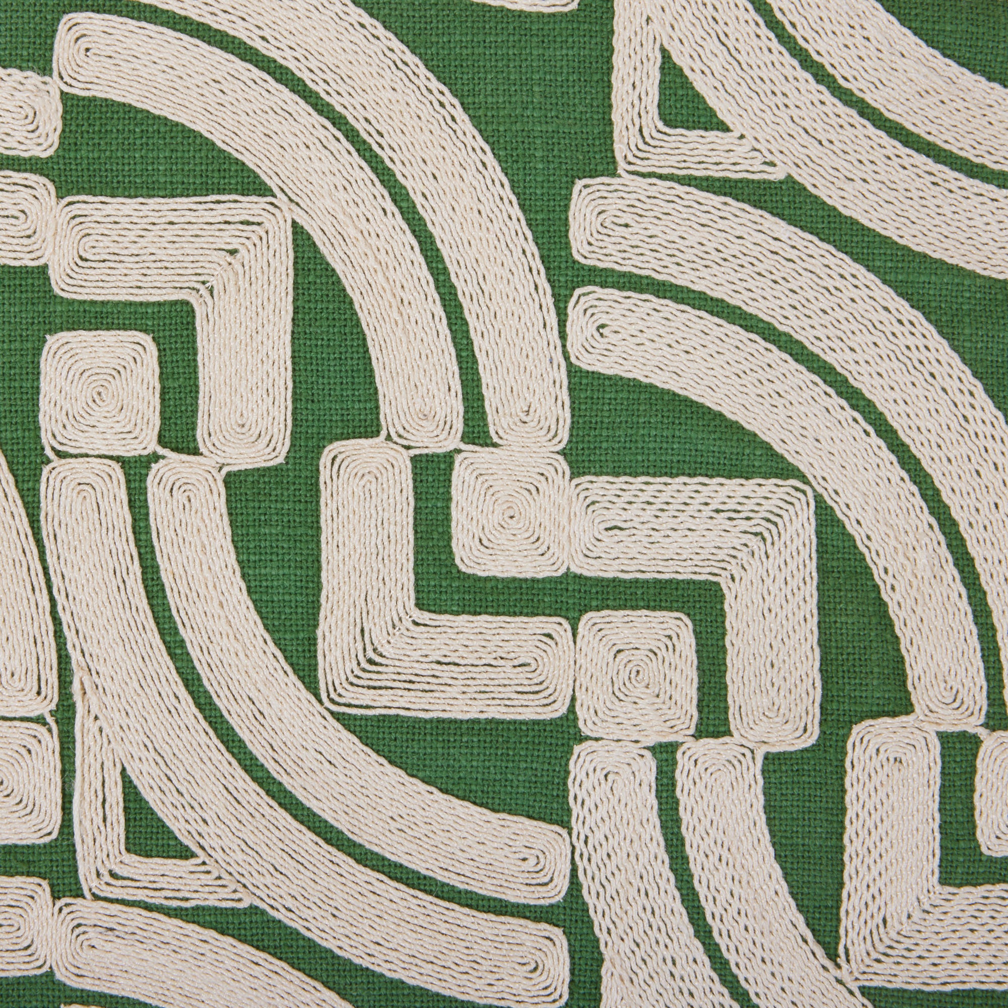 Housse de coussin IAKOBO vert et naturel