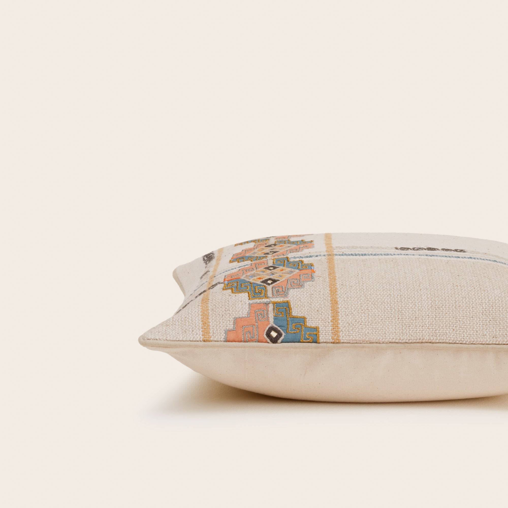 Housse de coussin ITZEL naturel et multicolore