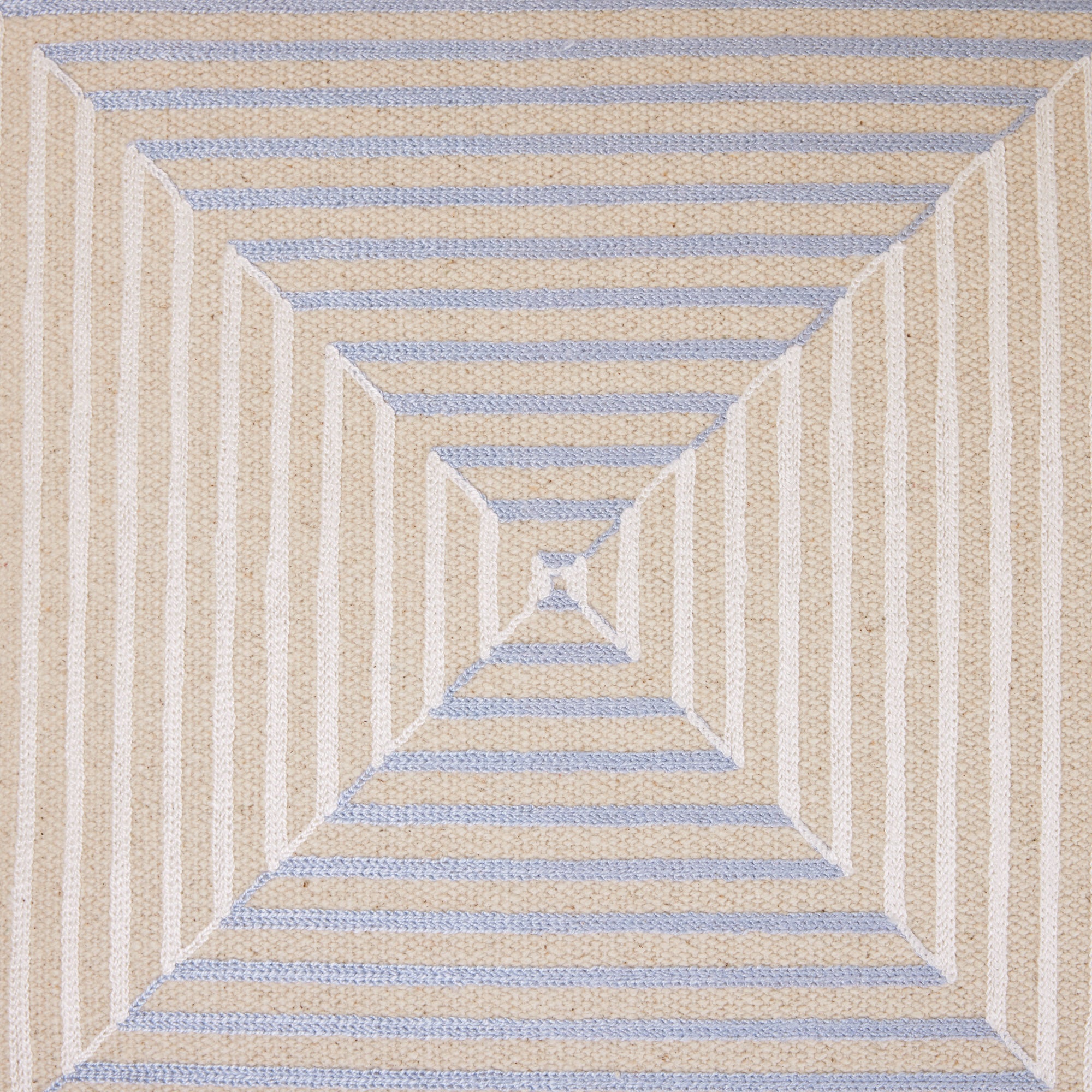 Housse de coussin JHULIO naturel et bleuté