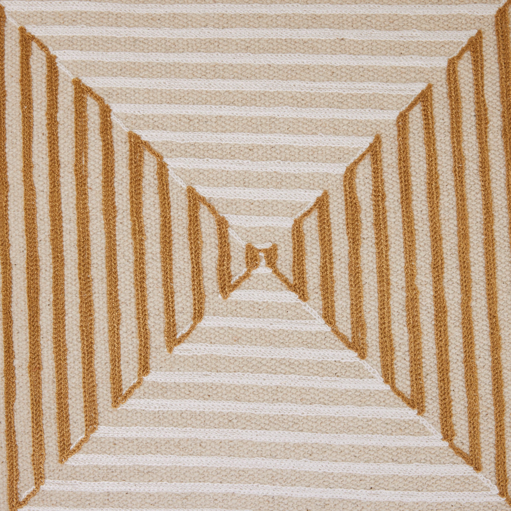 Housse de coussin JHULIO naturel et moutarde