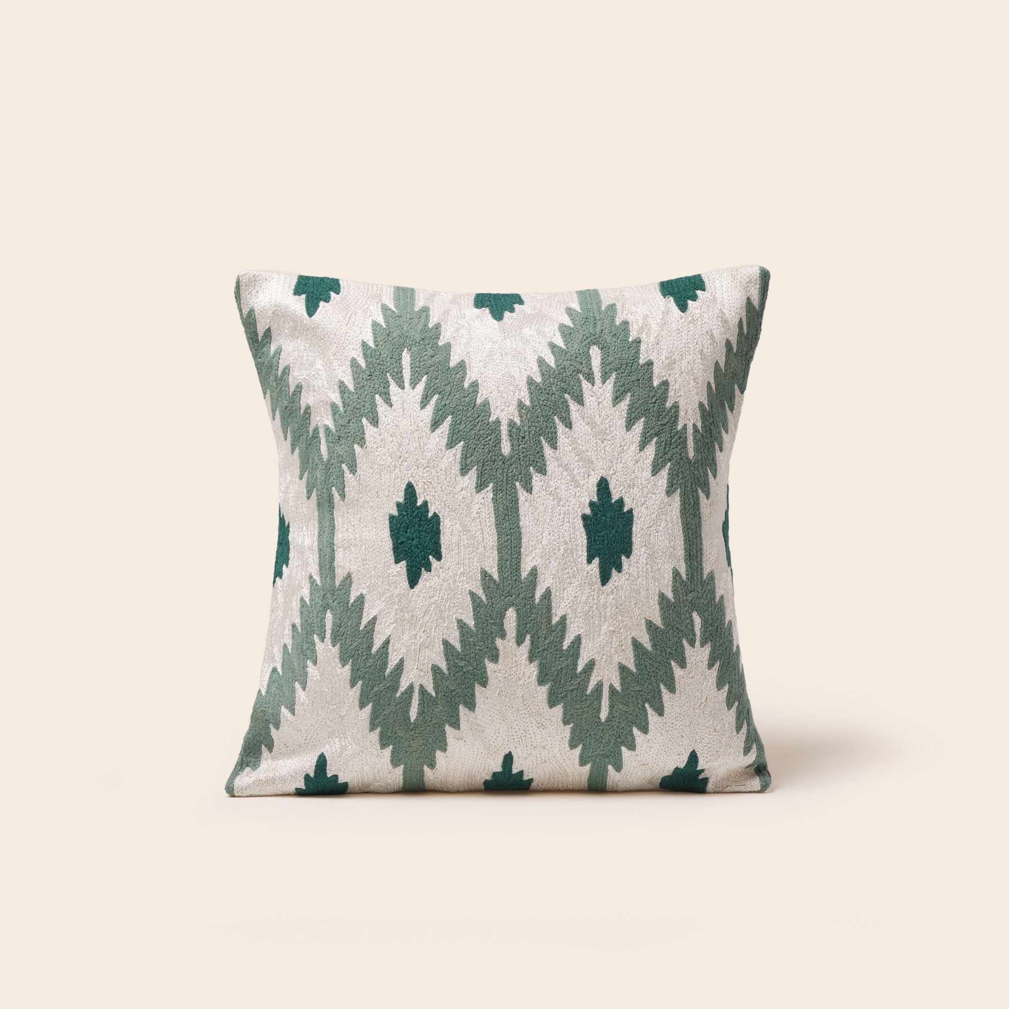 JOKO ivory and green cushion cover