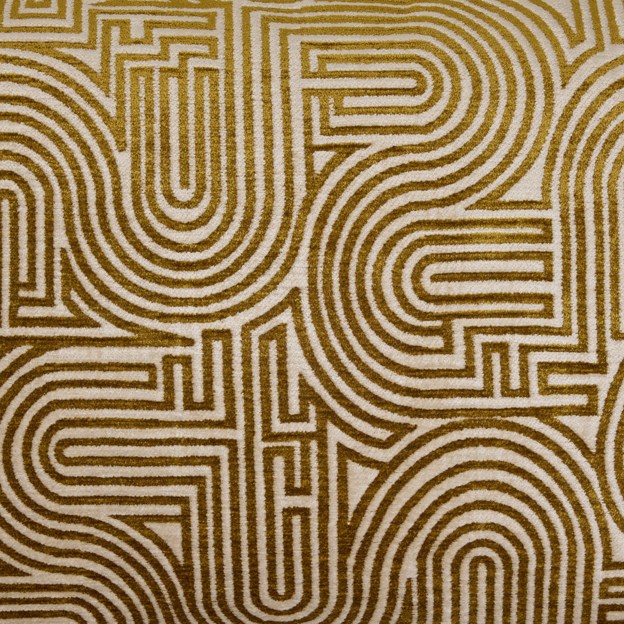 Housse de coussin KLARK ecru et moutarde