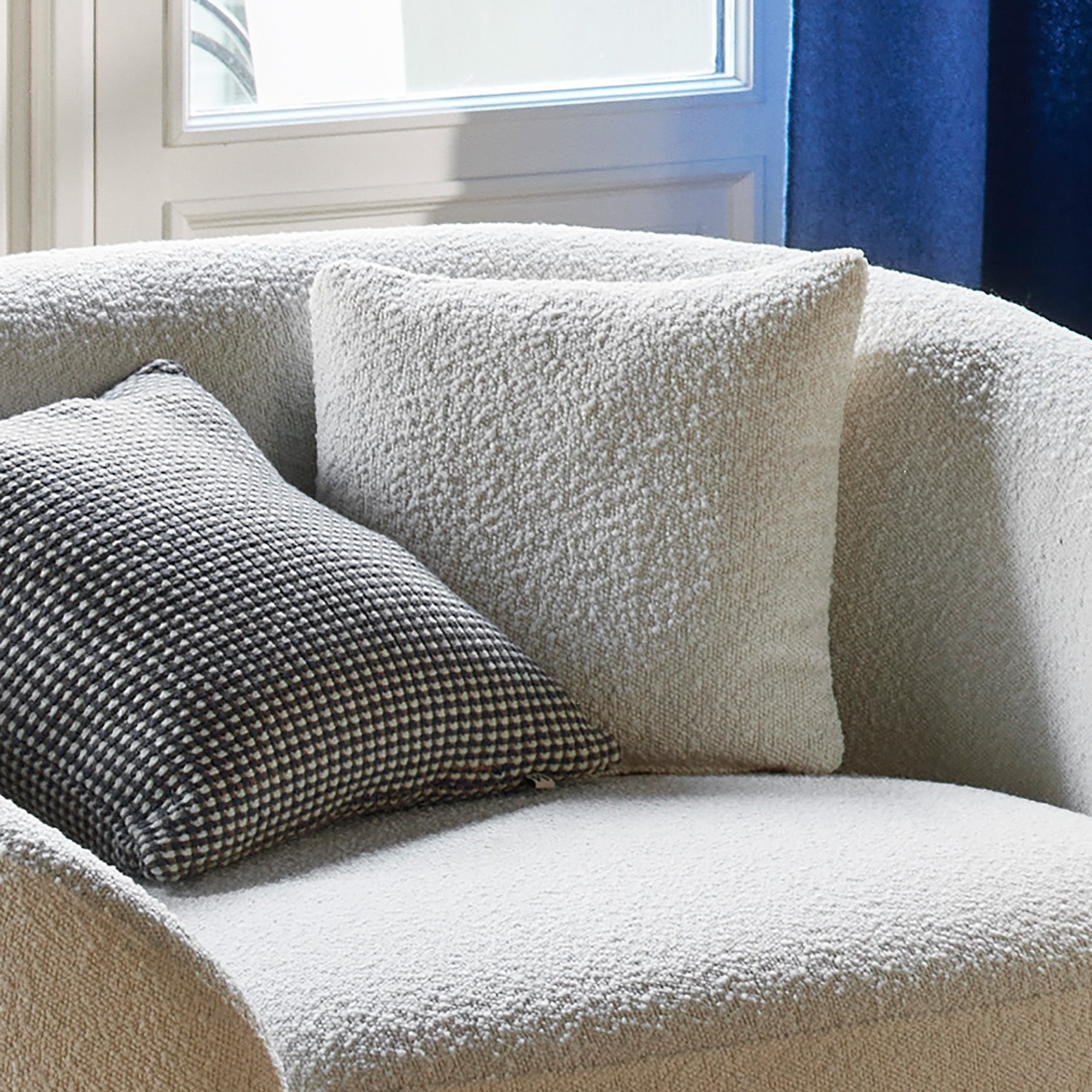 Housse de coussin LEONARD ivoire