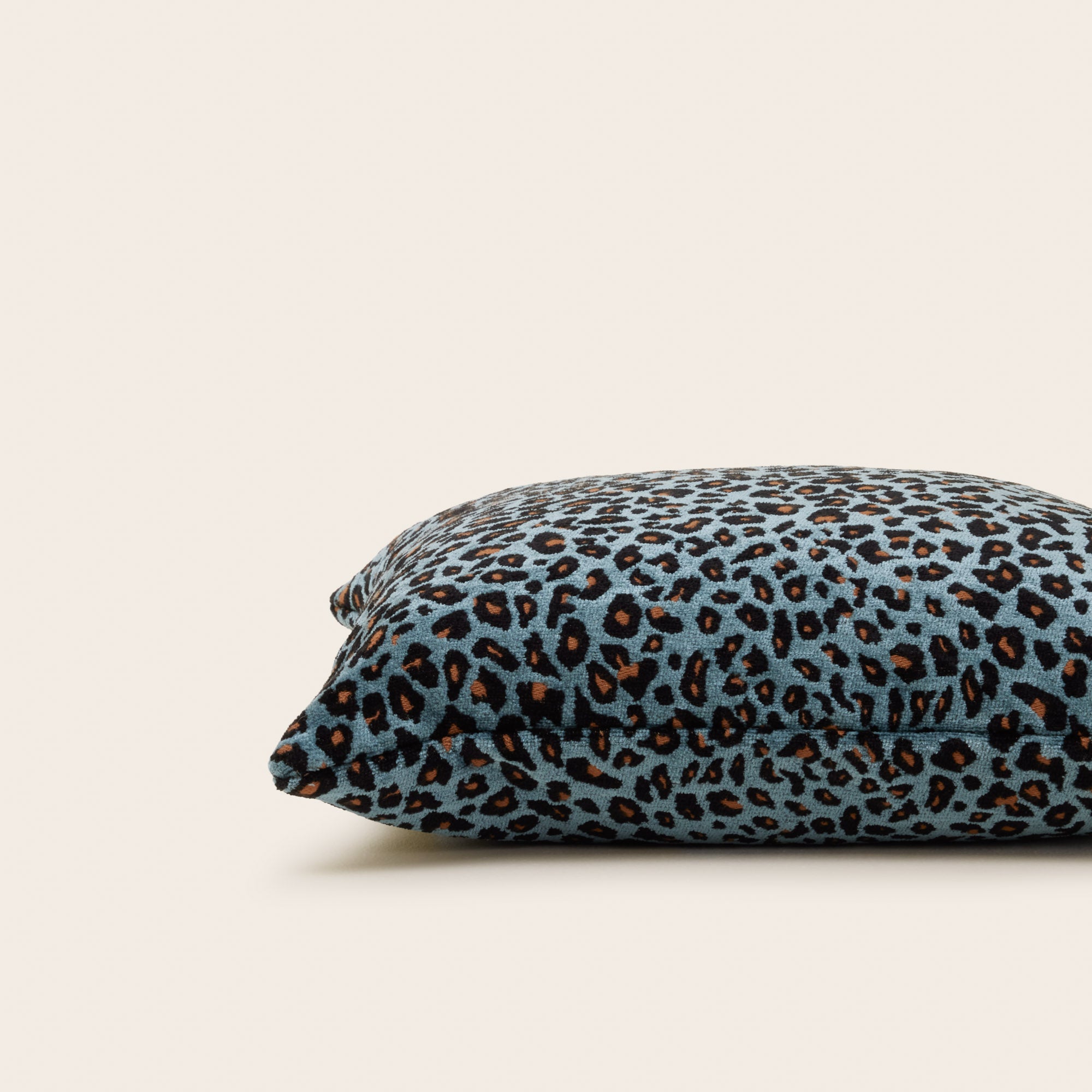 Fodera per cuscino LEOPOLDO blu e fulvo