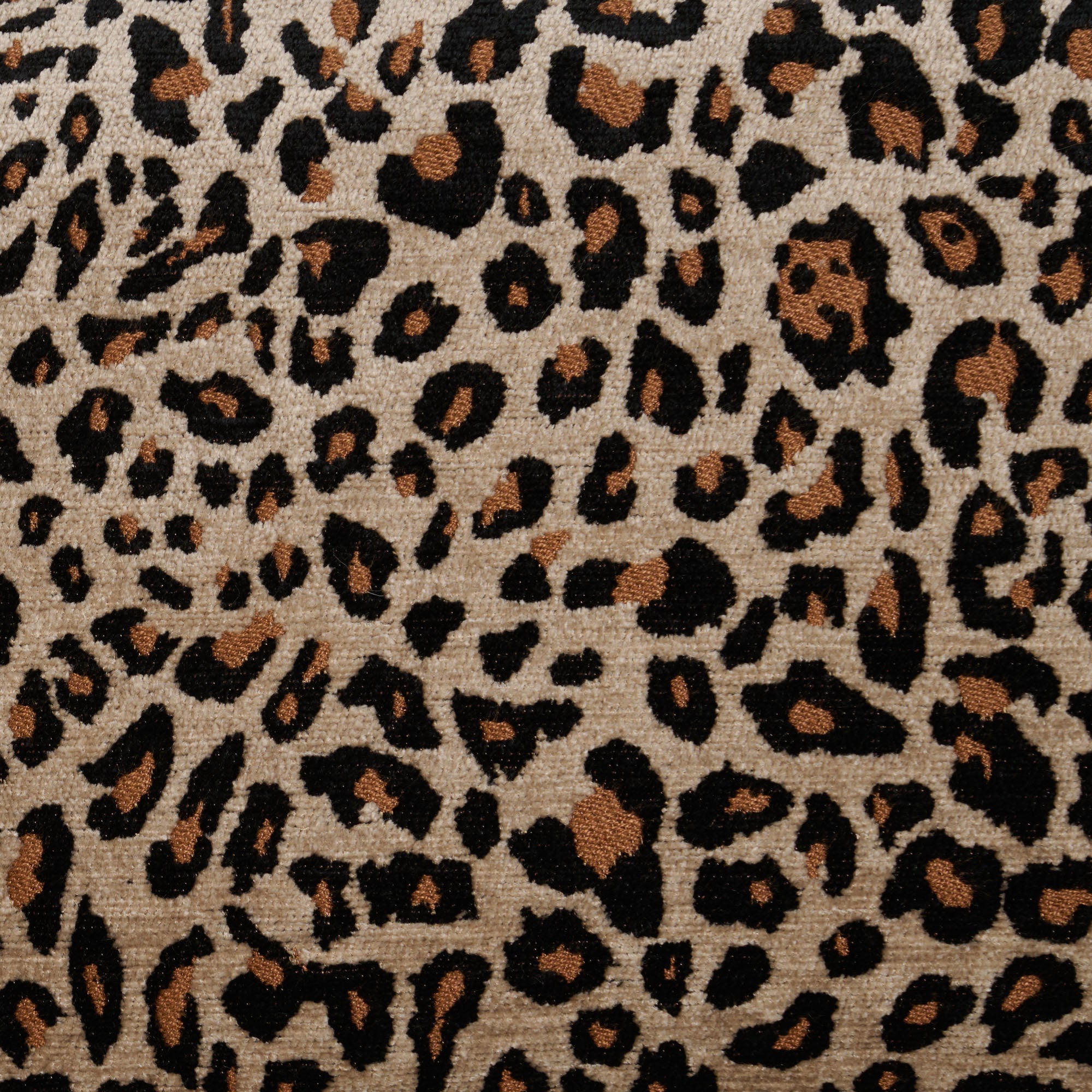 Housse de coussin LEOPOLDO beige et fauve