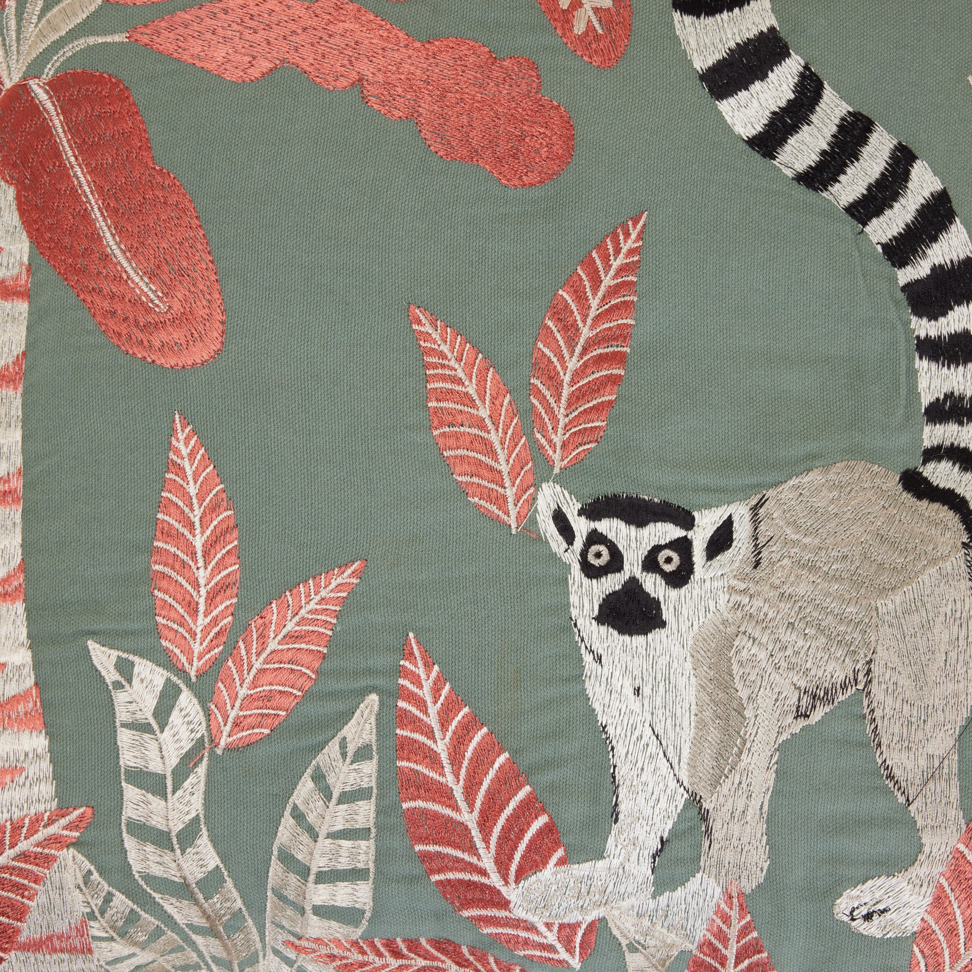 Housse de coussin MADAGASCAR vert et orangé