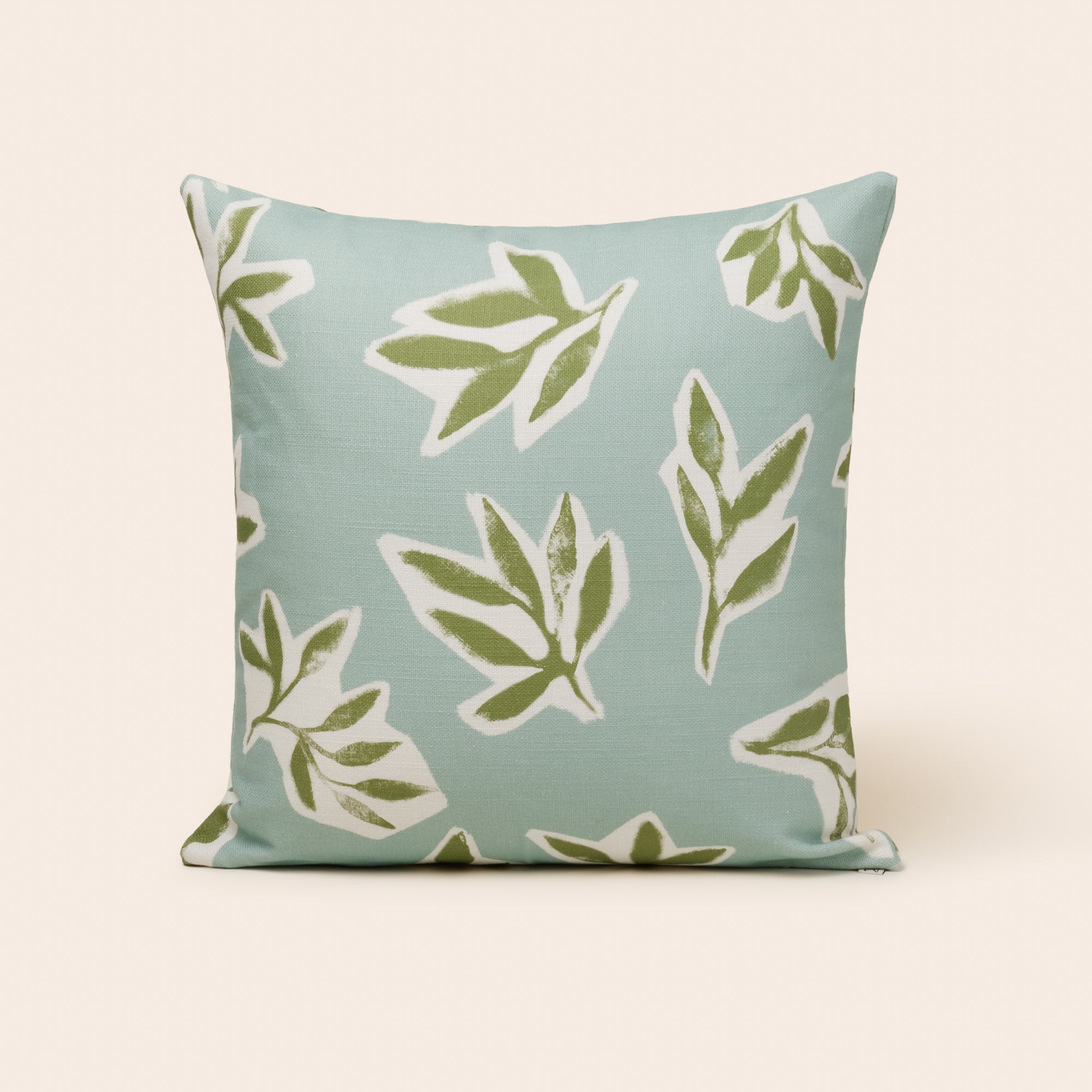 Housse de coussin MATHYAS céladon et olive