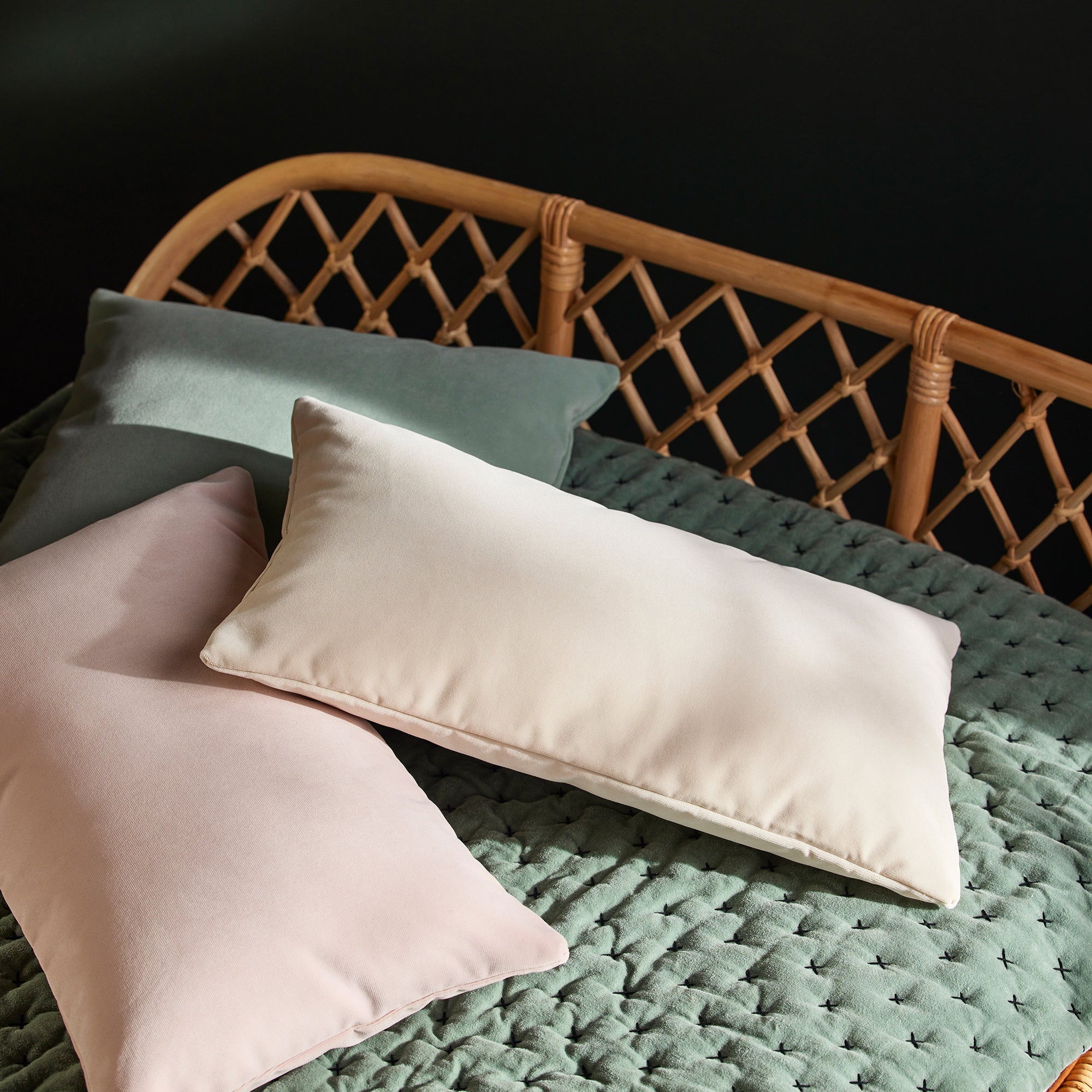 Housse de coussin MATIA vert de gris