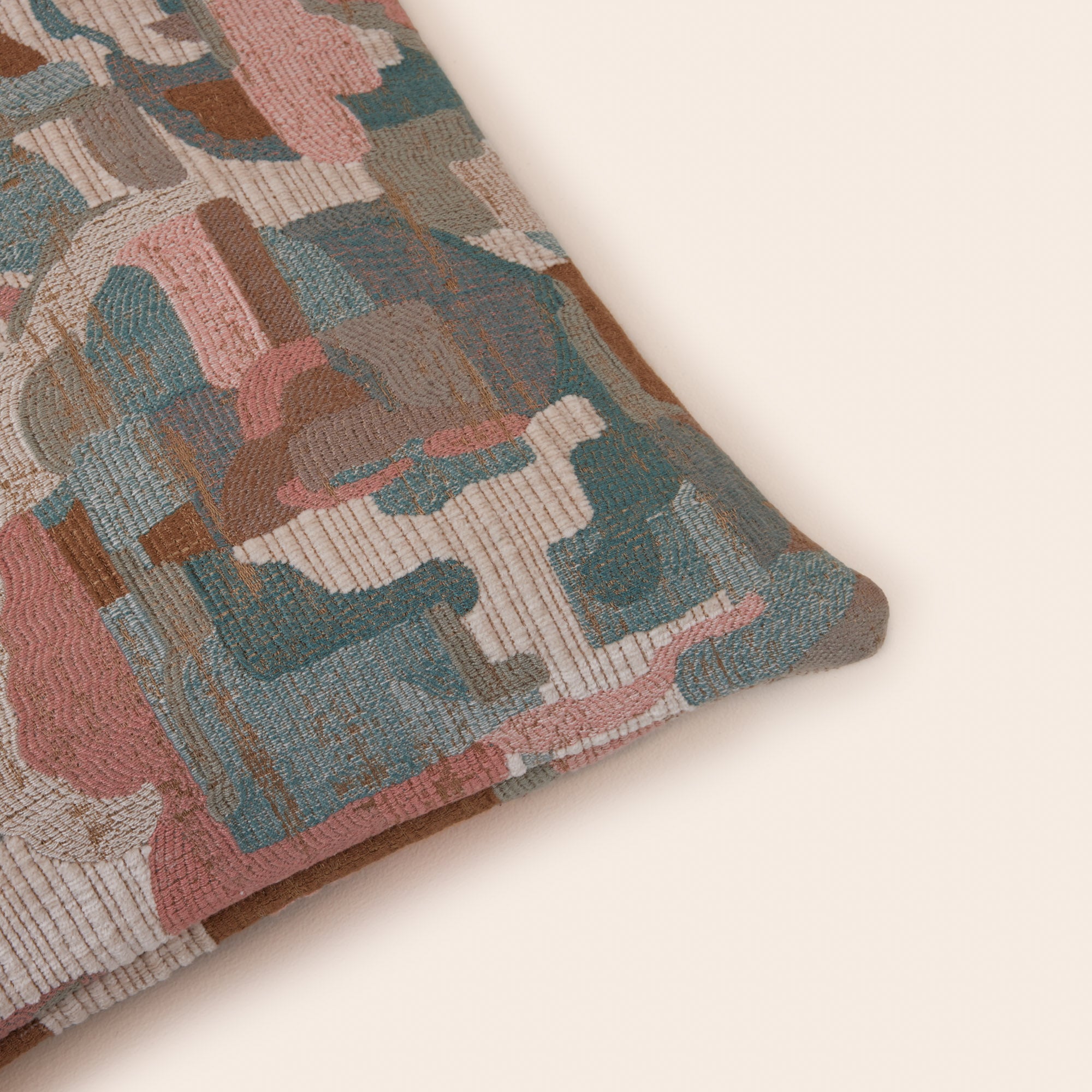 Fodera per cuscino MOHIRA beige e multicolore