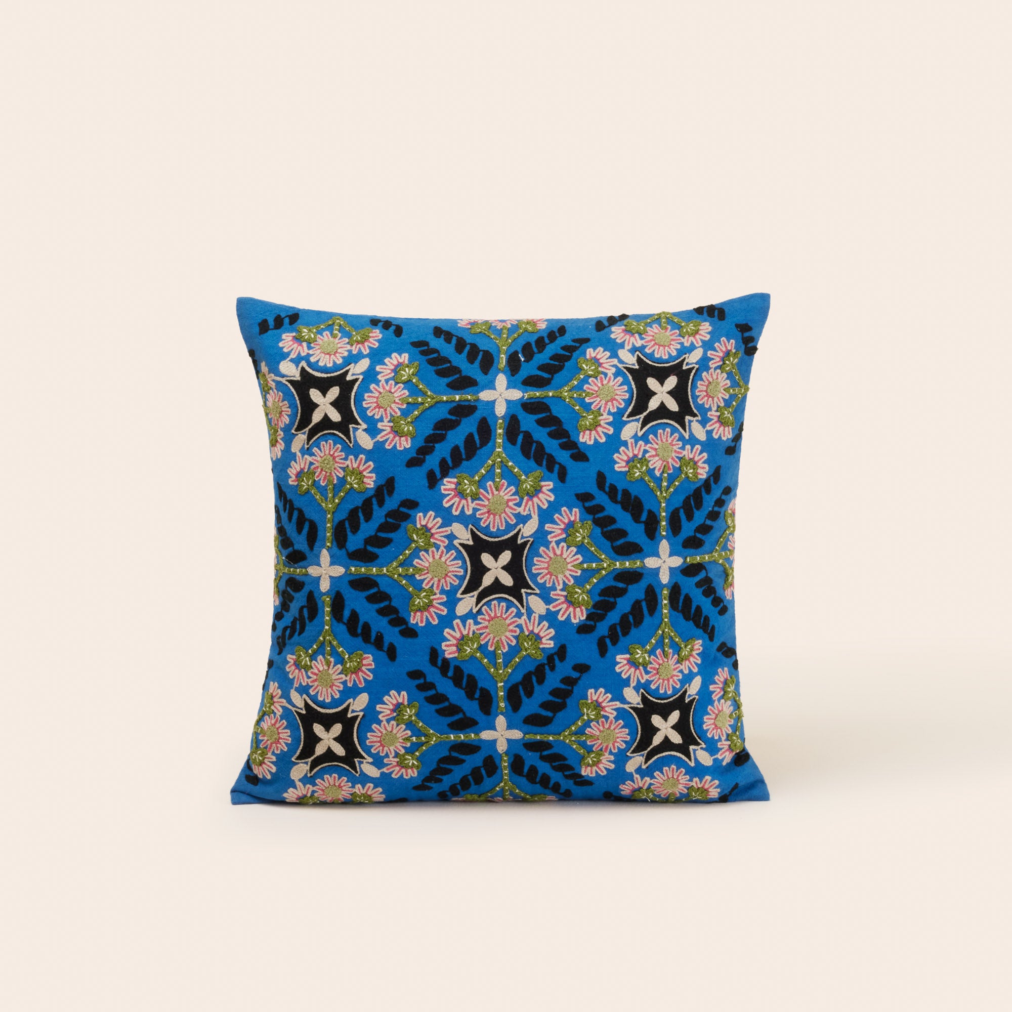 Housse de coussin NAJOUA bleu et multicolore