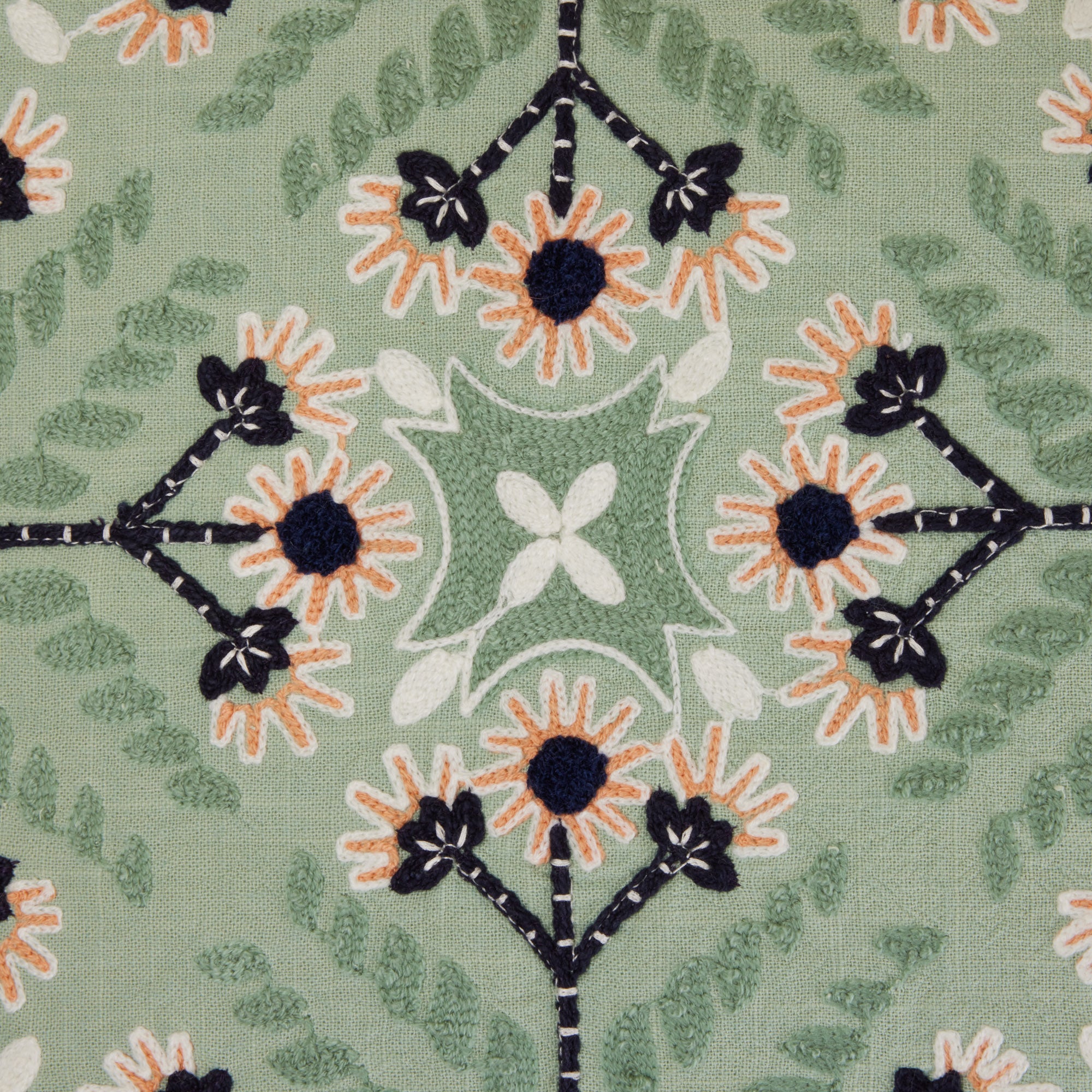 Housse de coussin NAJOUA aqua et multicolore