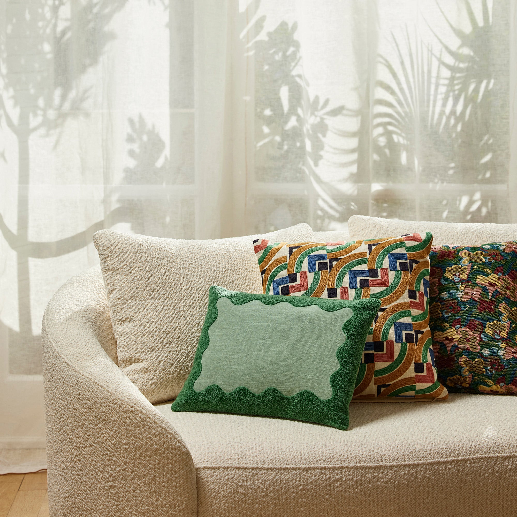 Housse de coussin NAMATA vert aqua