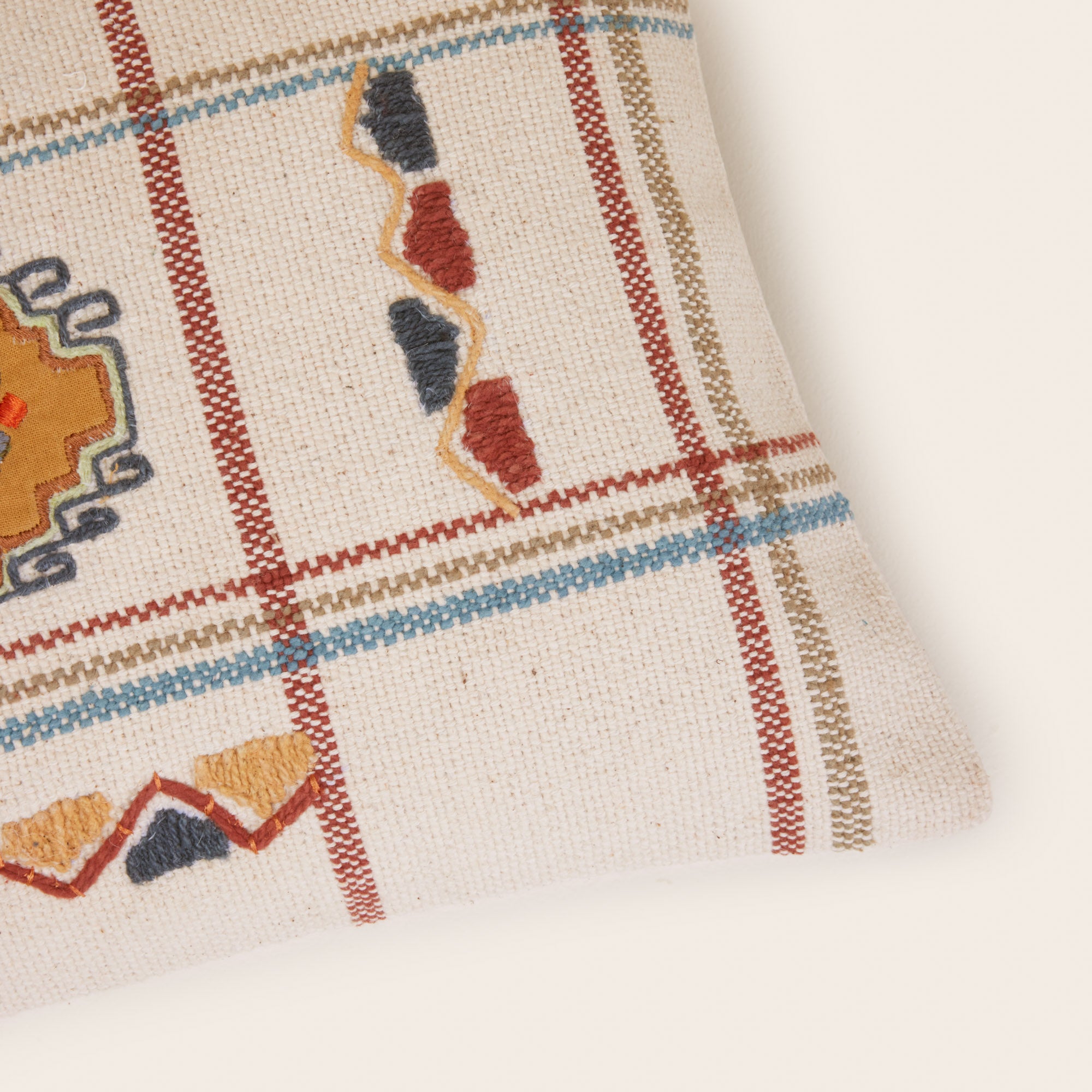 Housse de coussin NAYELI naturel et multicolore