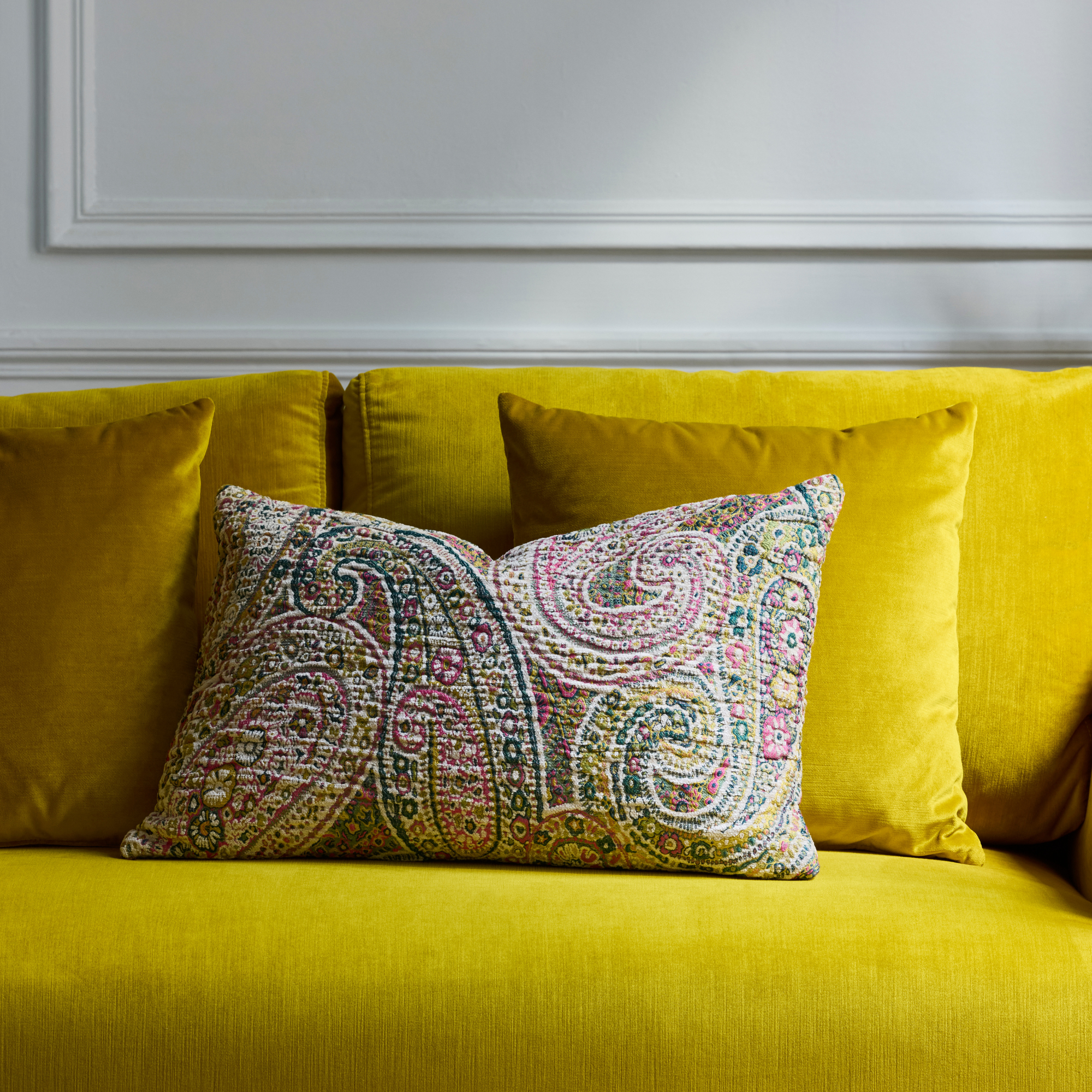 Housse de coussin NAZANEEN ivoire et multicolore