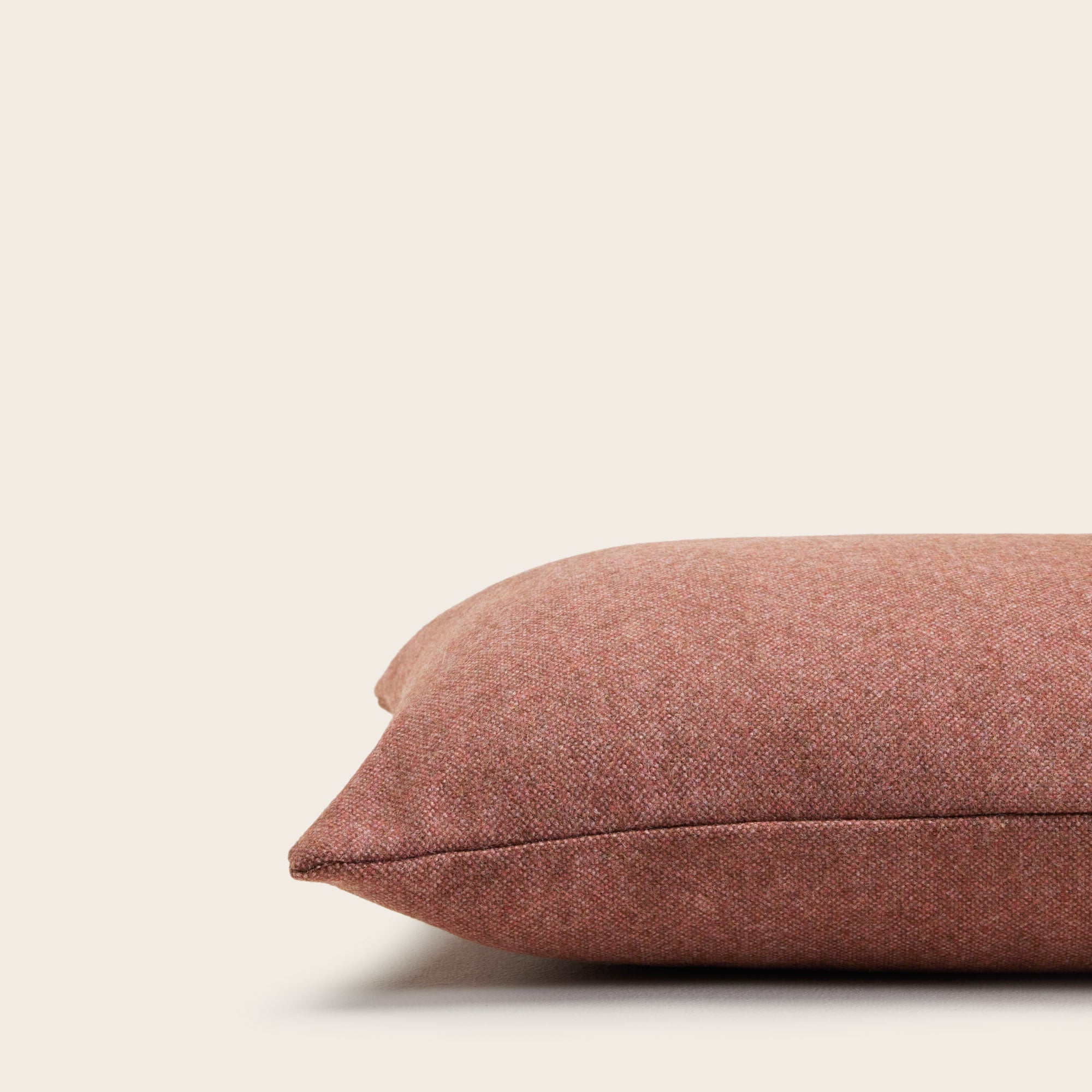 Housse de coussin NERIO chiné bois de rose