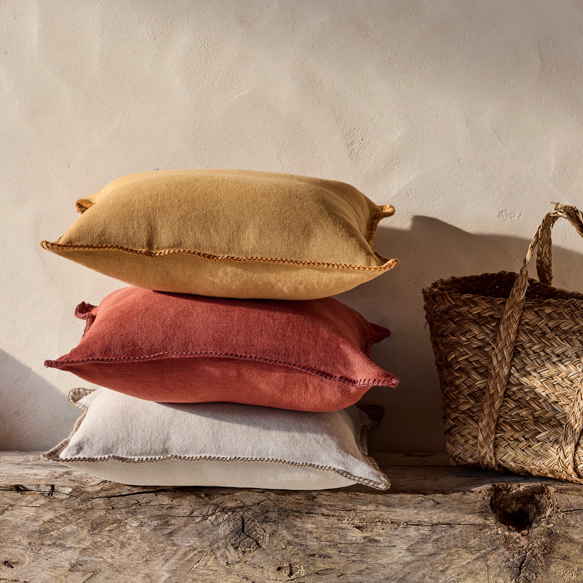 Housse de coussin NINO jaune indien