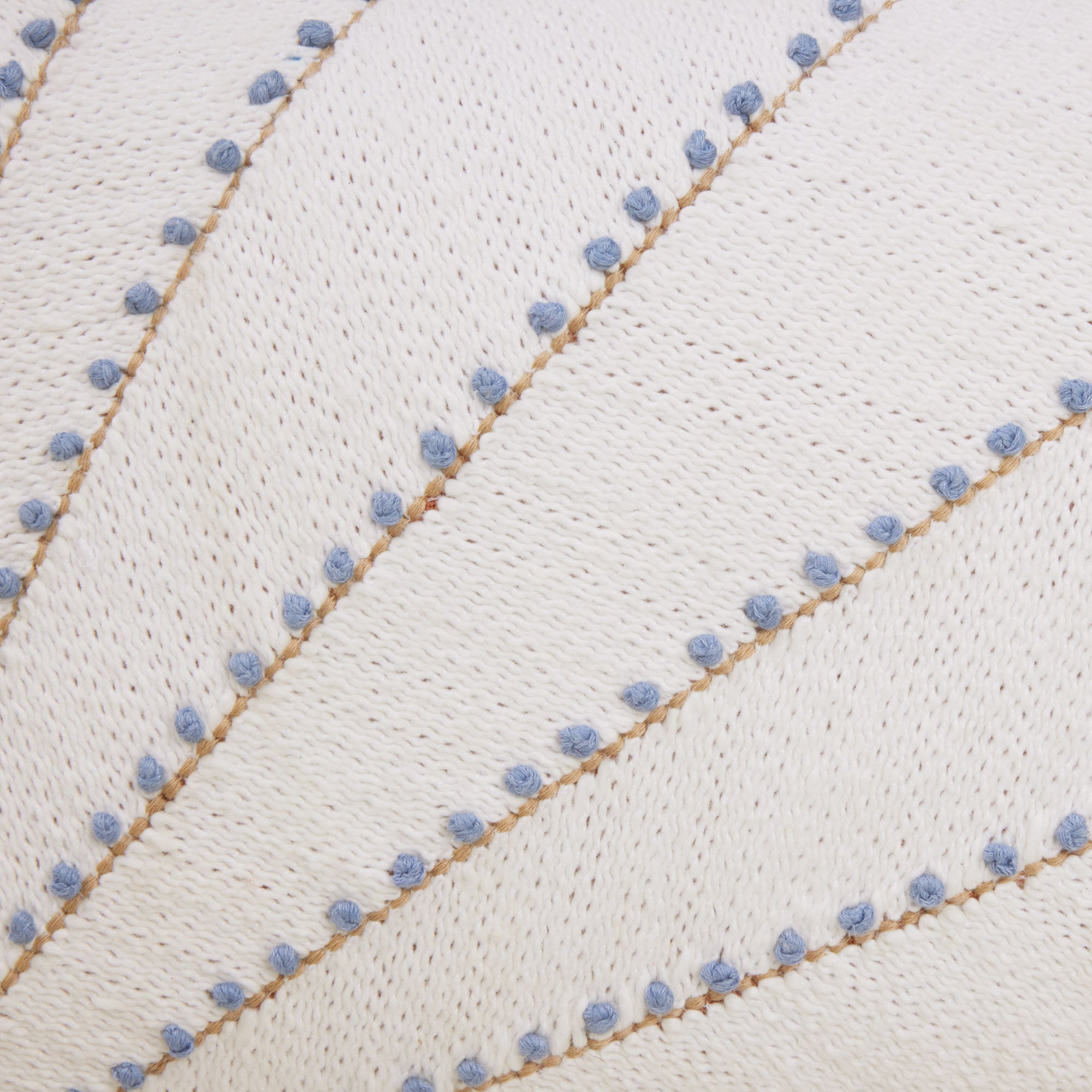 Housse de coussin OCEANA blanc et bleuté