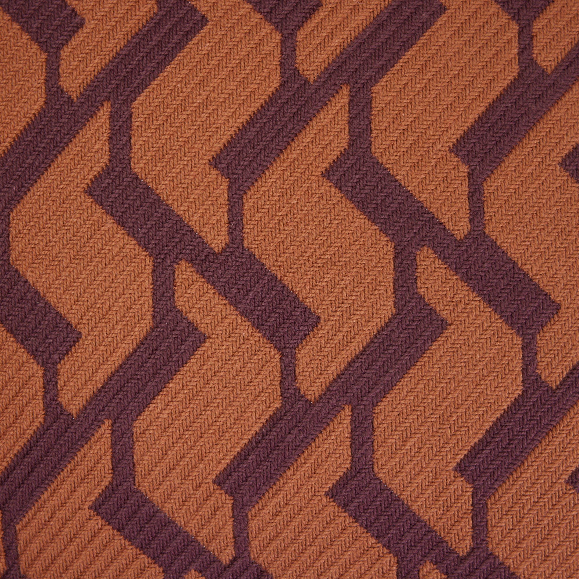 Housse de coussin RAFFY prune et orange