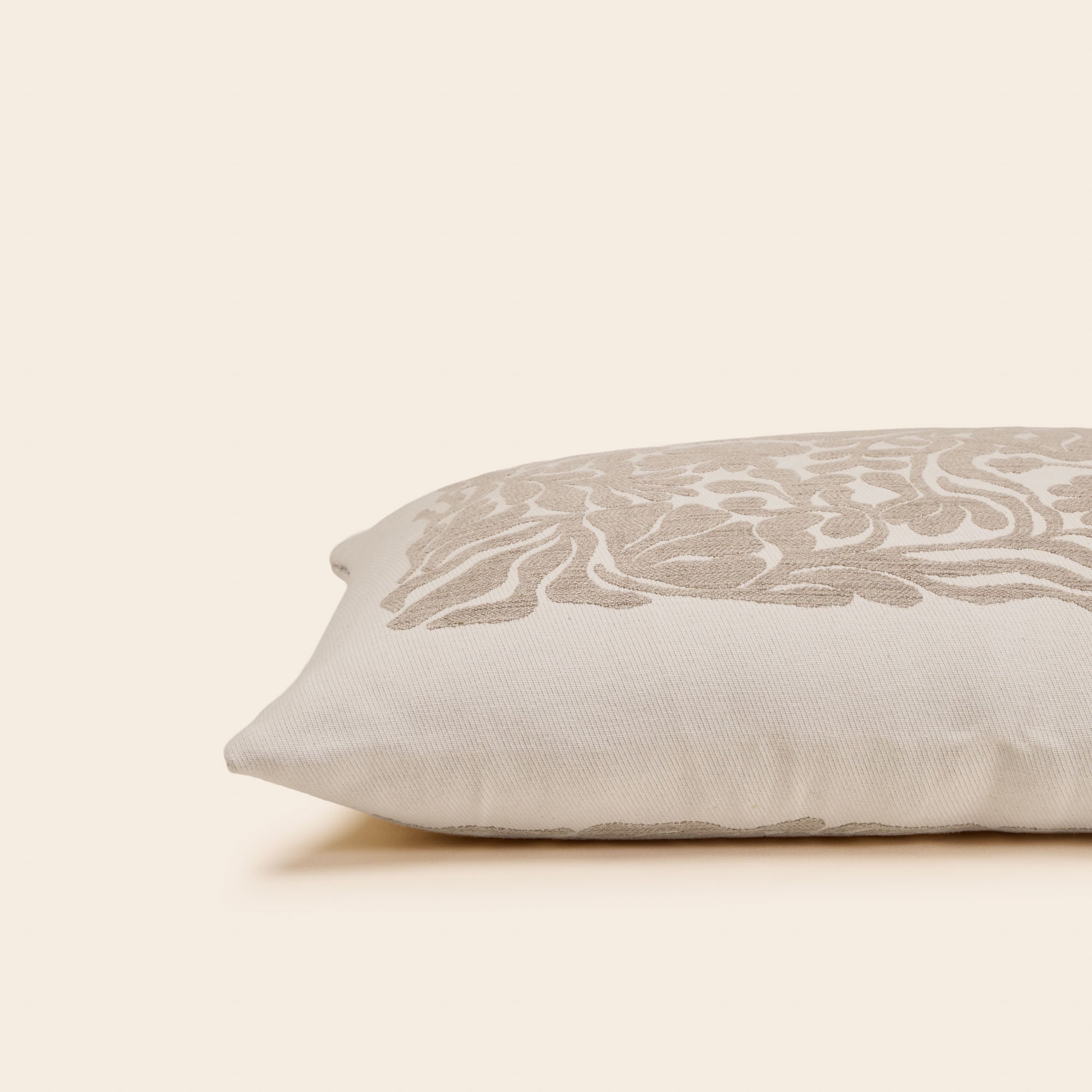 SILENE ivory and taupe cushion cover