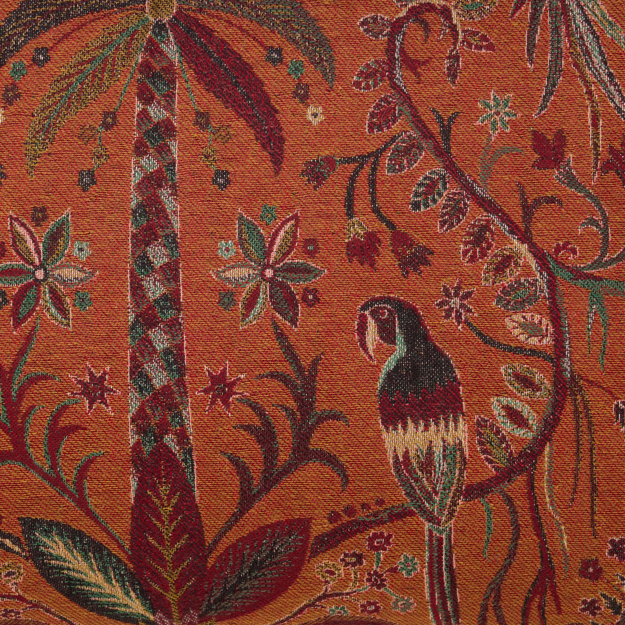 Orangefarbener und mehrfarbiger SUNDARI-Kissenbezug