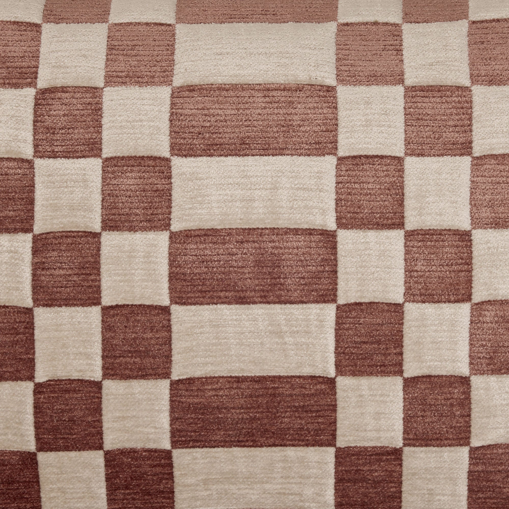 Housse de coussin TCHEKY ecru et terracota