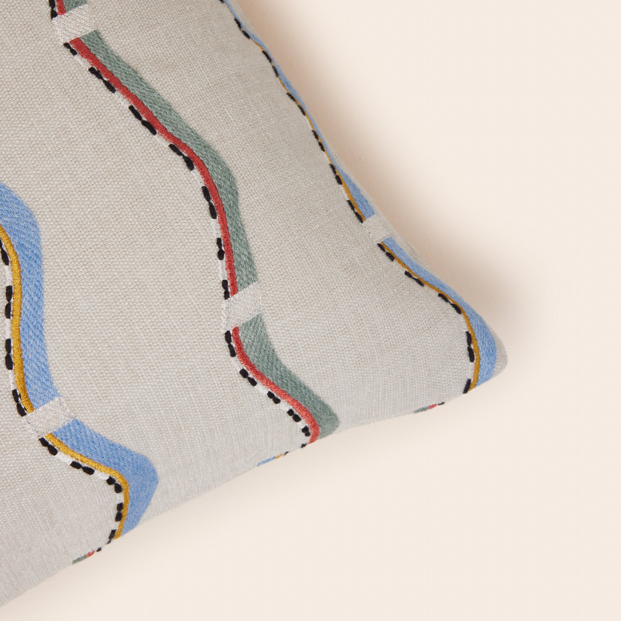 Housse de coussin TIHANI naturel et multicolore