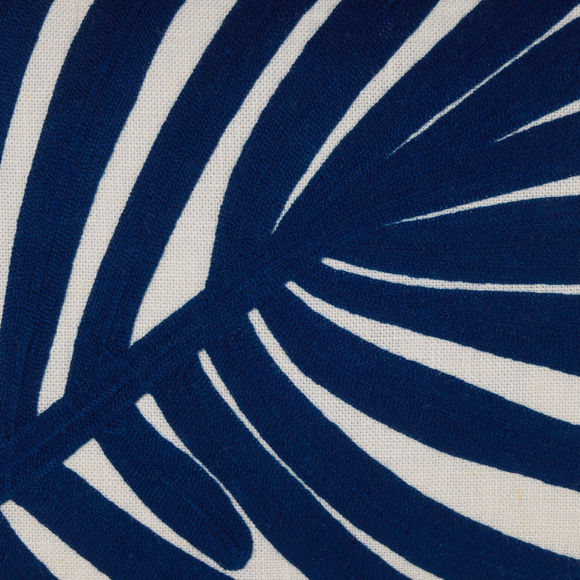 Housse de coussin TROPI ecru et indigo