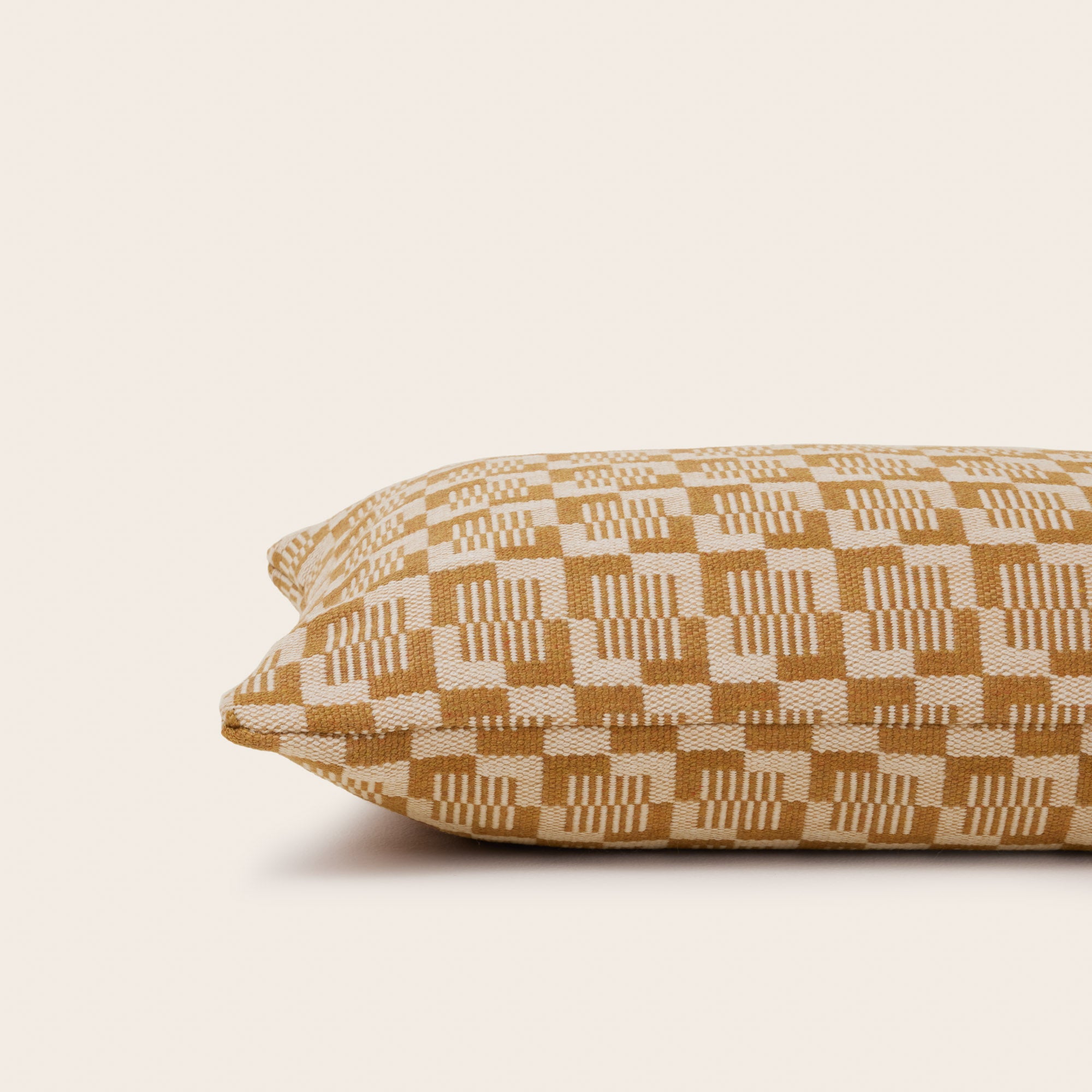 Housse de coussin VITORIO naturel et moutarde