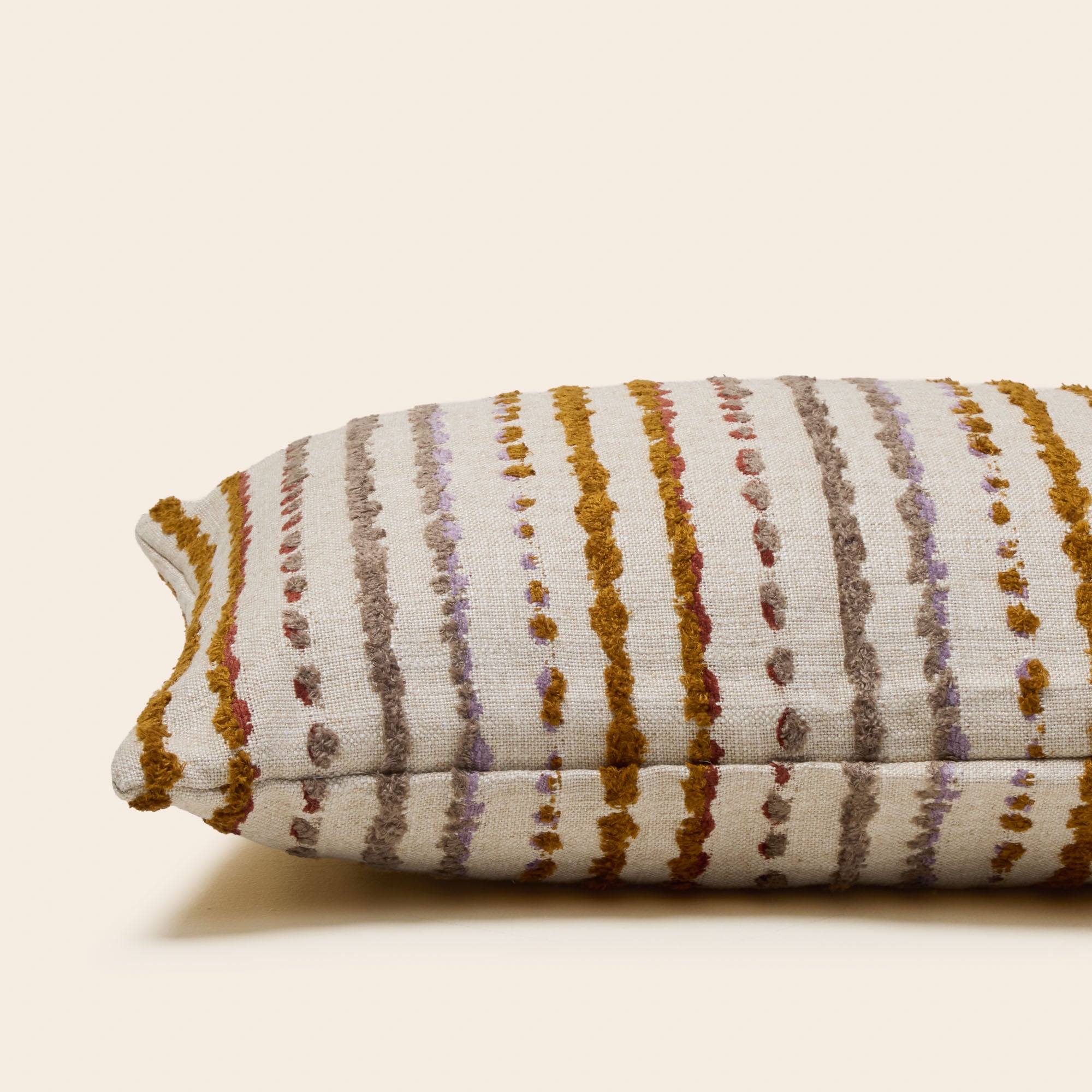 Housse de coussin YAROL naturel et orangé