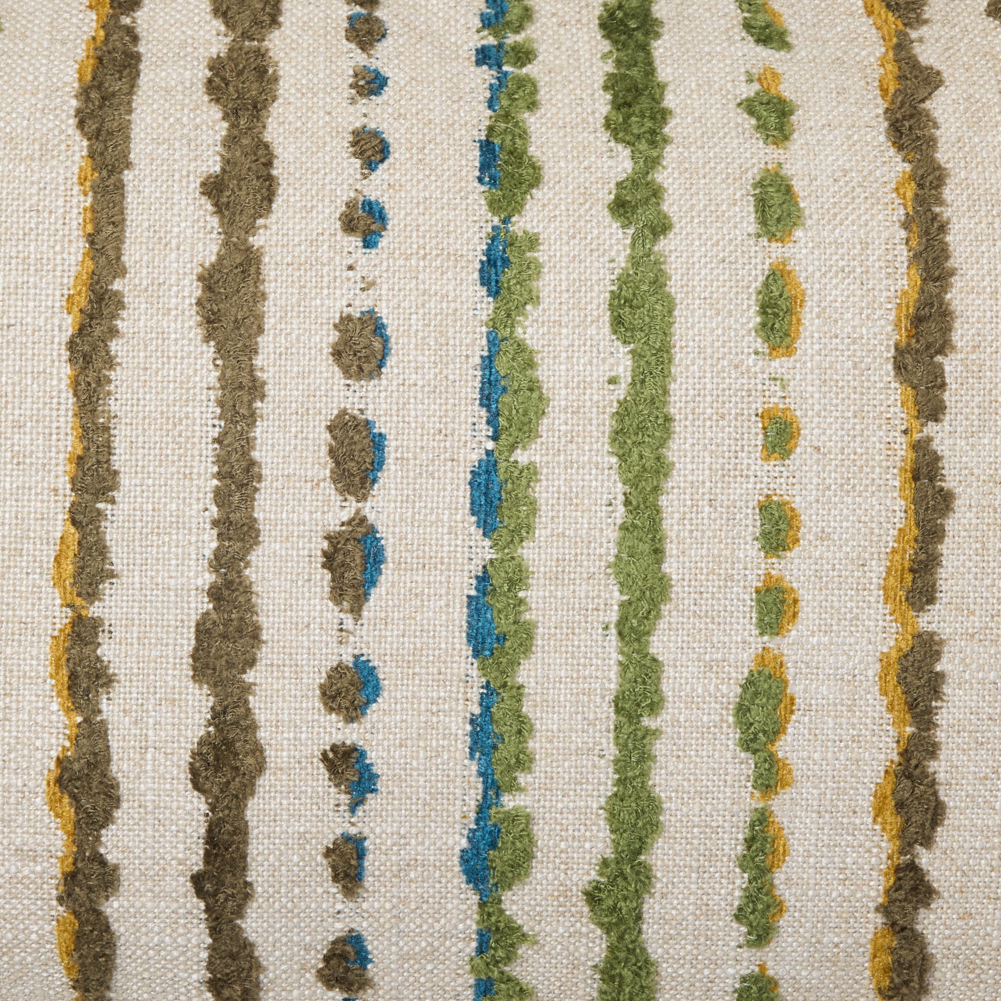 Housse de coussin YAROL naturel et vert bleuté
