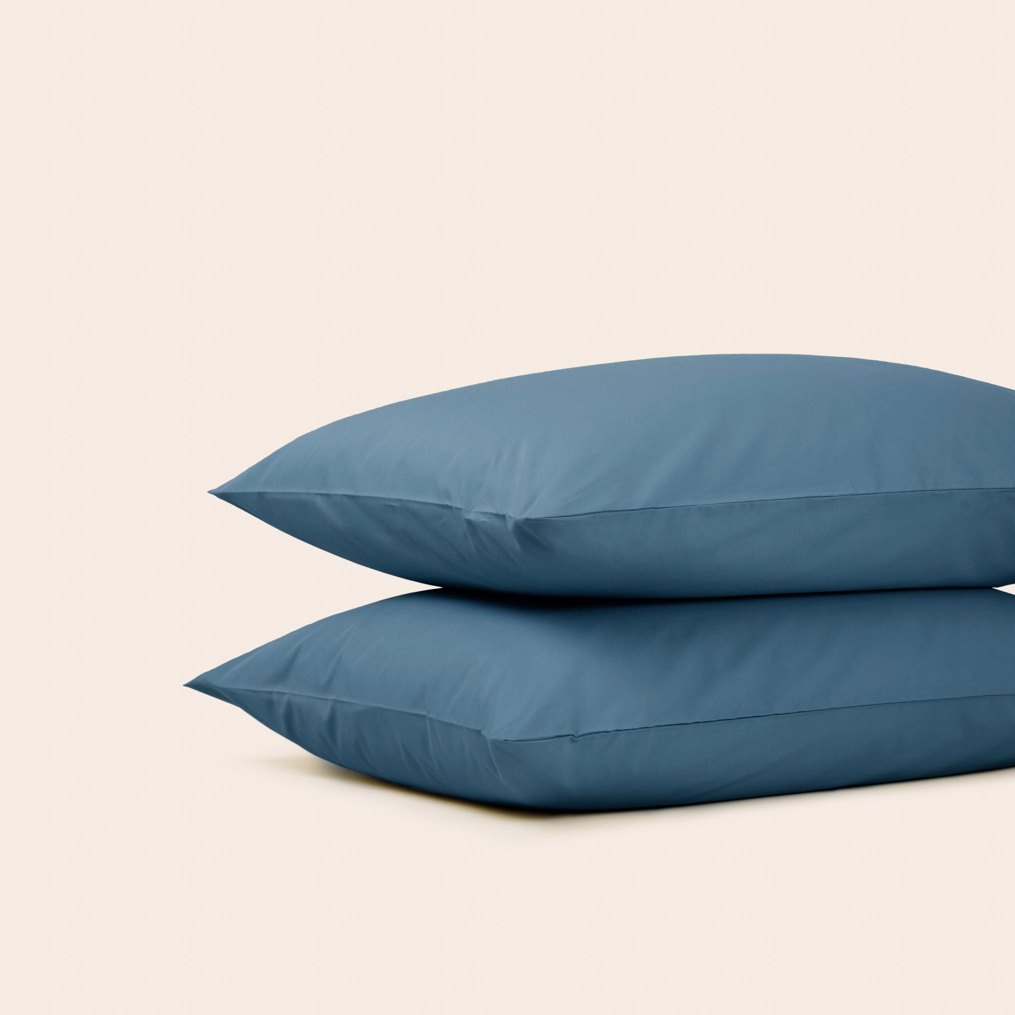 Lot de 2 taies d'oreiller CELIANE bleu orage