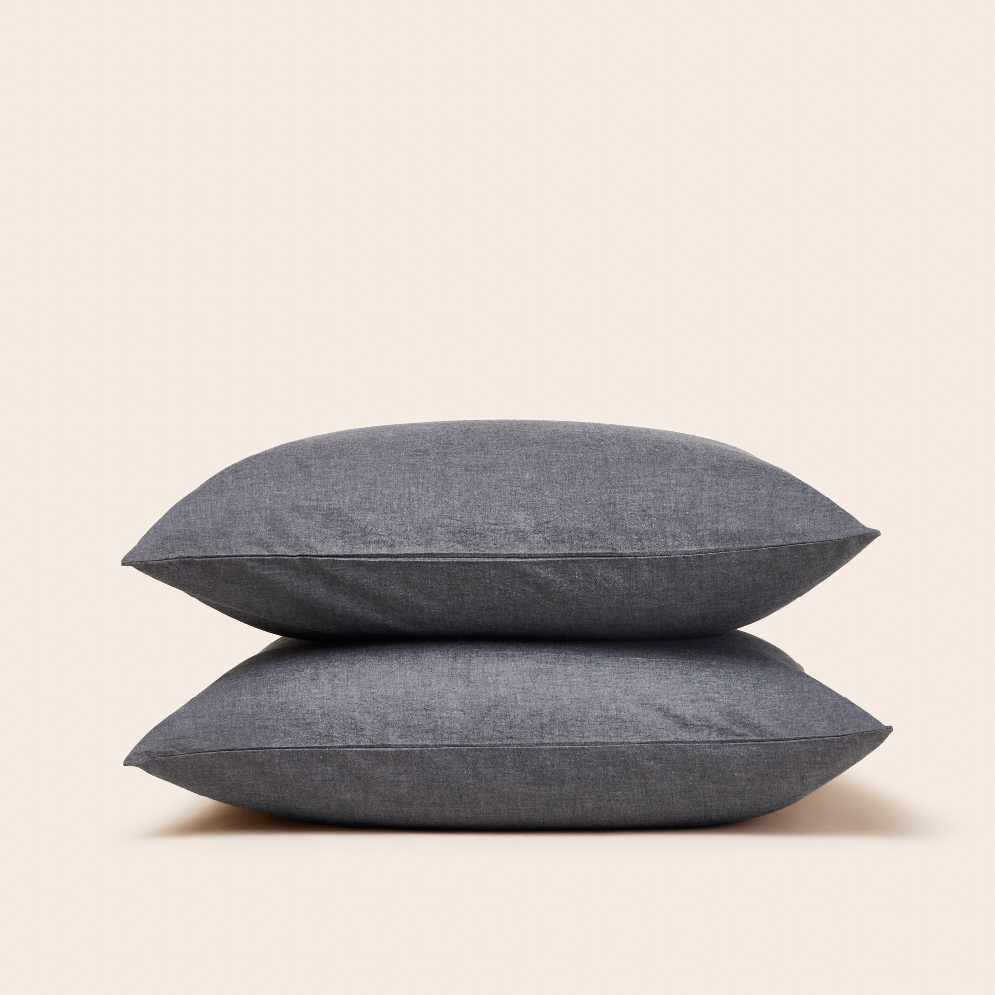 Lot de 2 taies d'oreiller LIAM gris anthracite