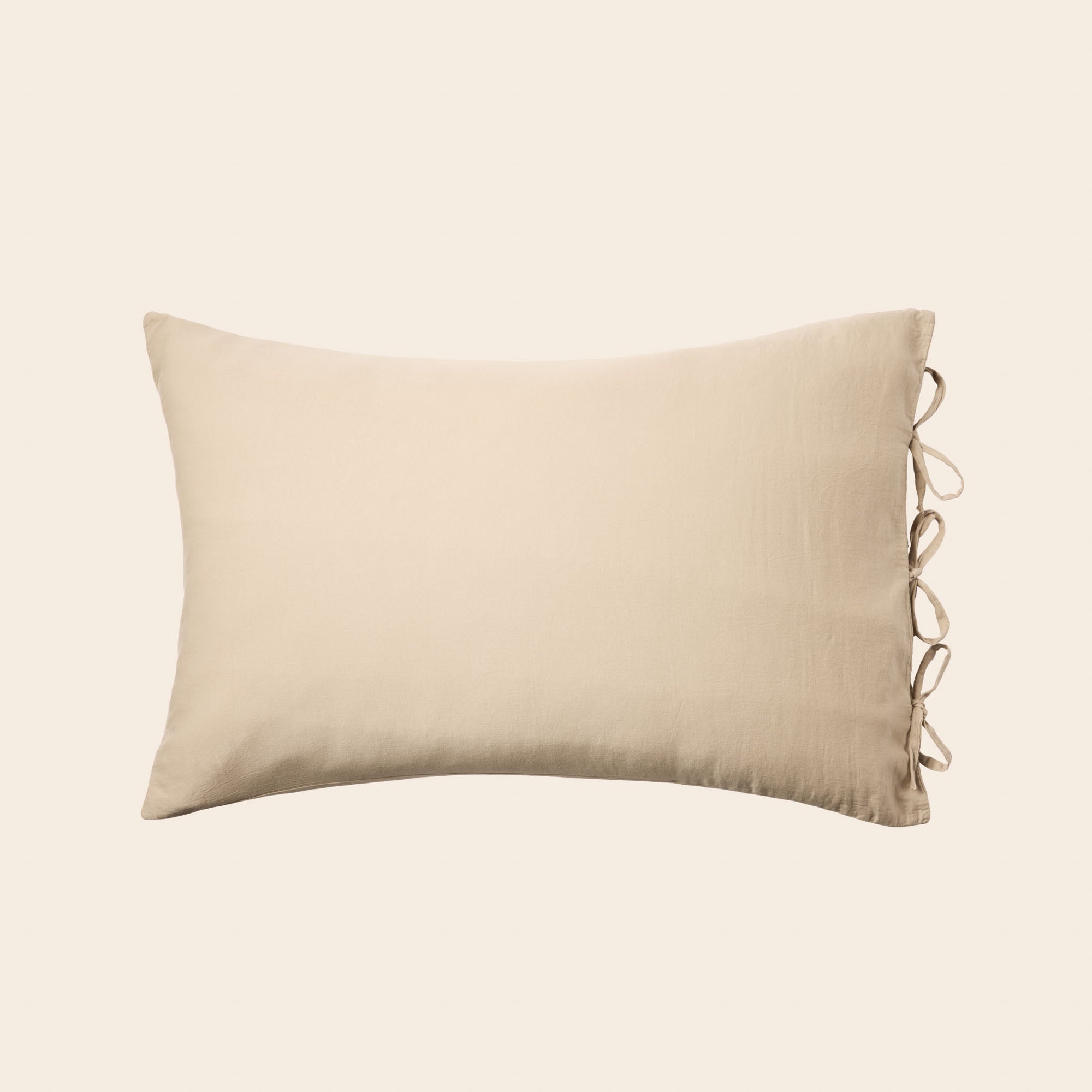 Lot de 2 taies d'oreiller SATHEENE beige nude