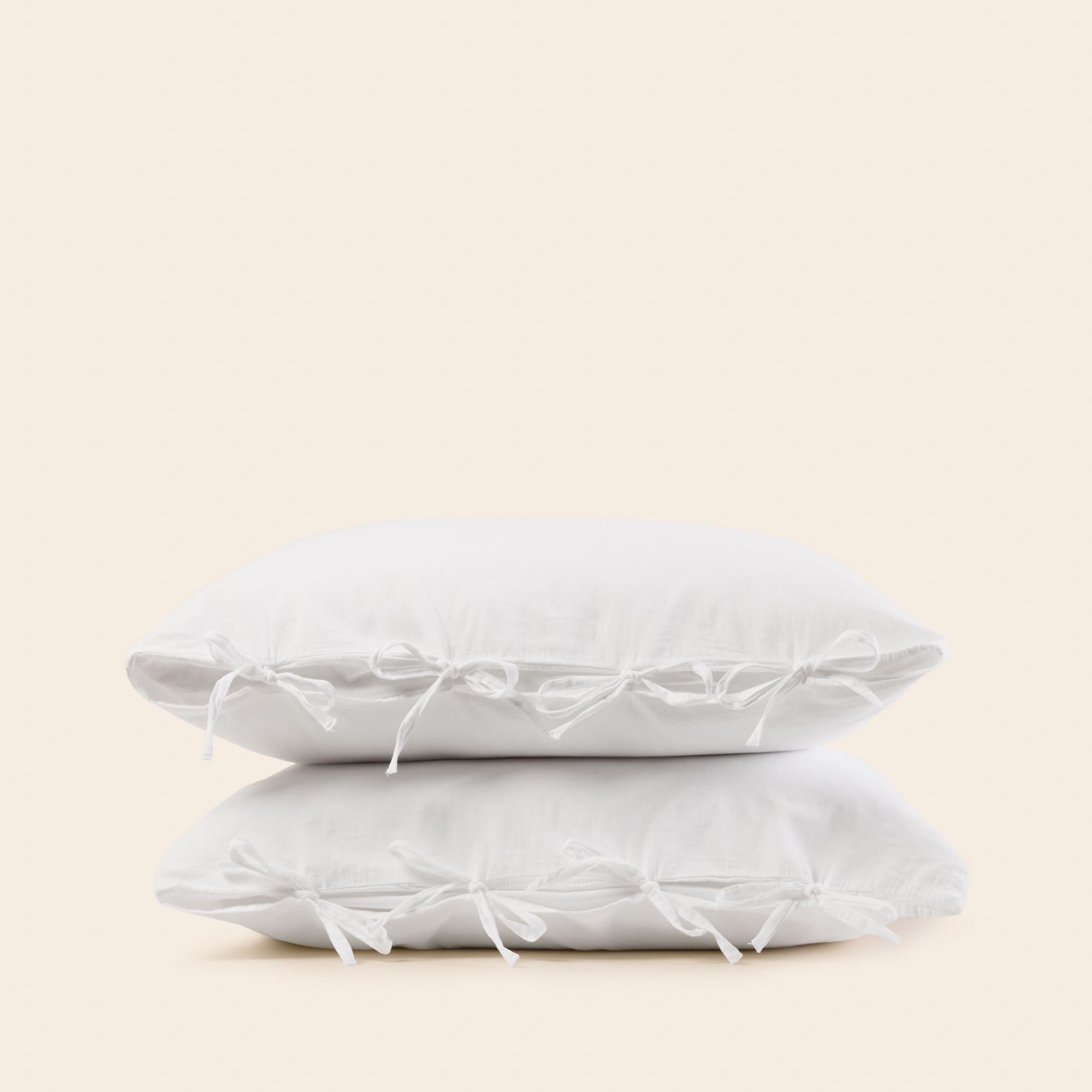 Lot de 2 taies d'oreiller SATHEENE simplement blanc