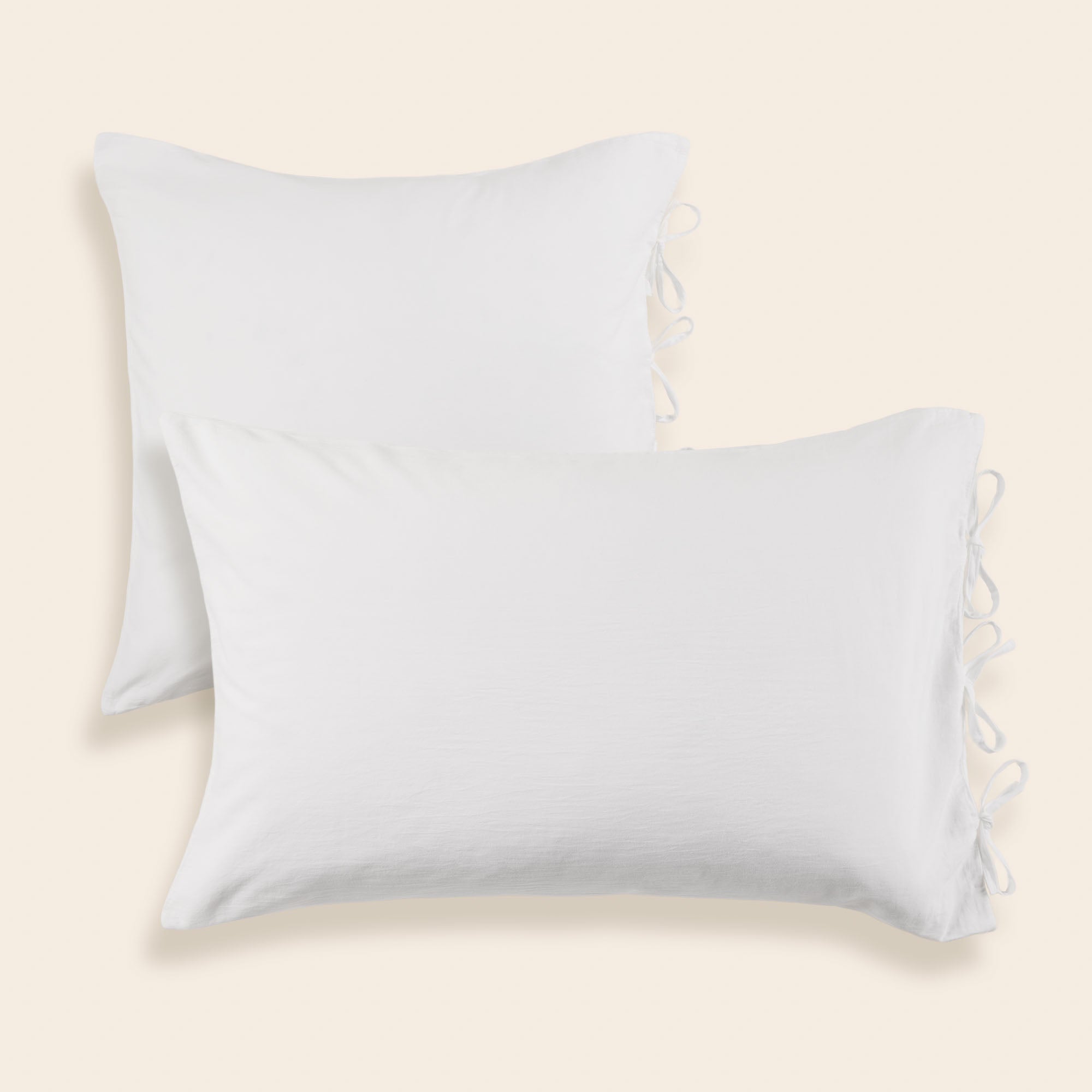 Lot de 2 taies d'oreiller SATHEENE simplement blanc