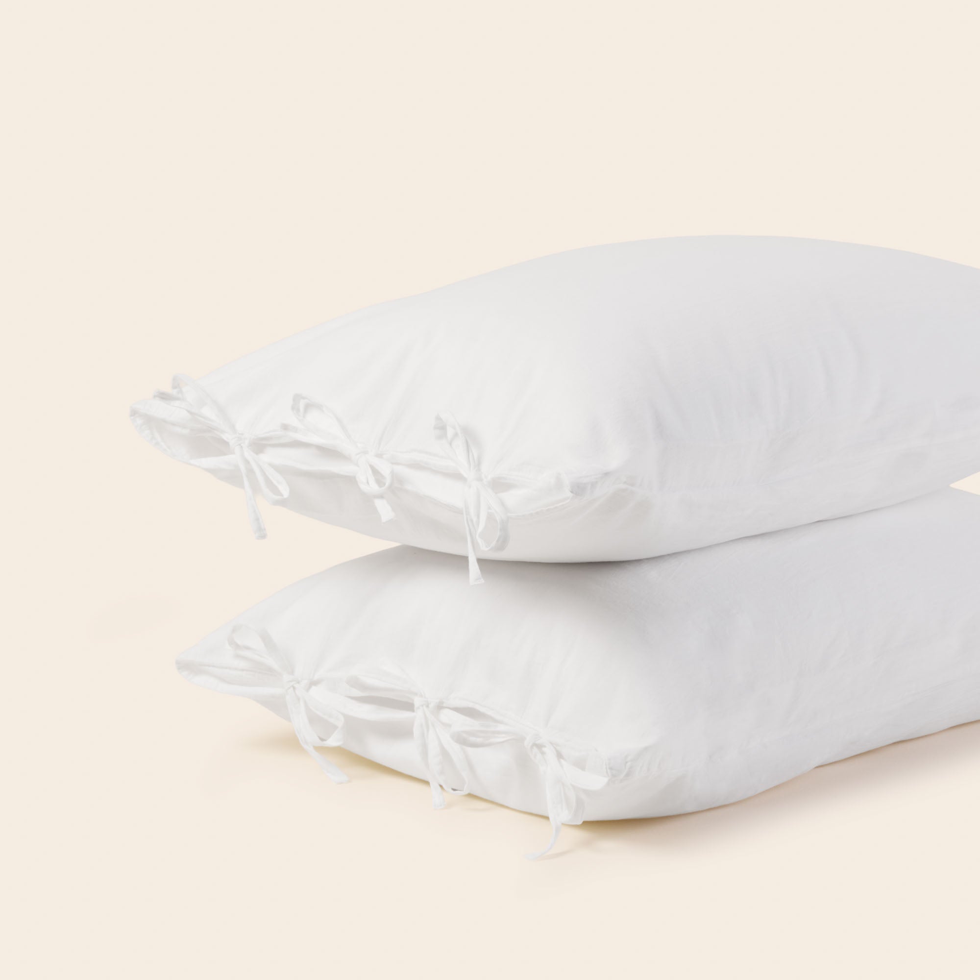 Lot de 2 taies d'oreiller SATHEENE simplement blanc